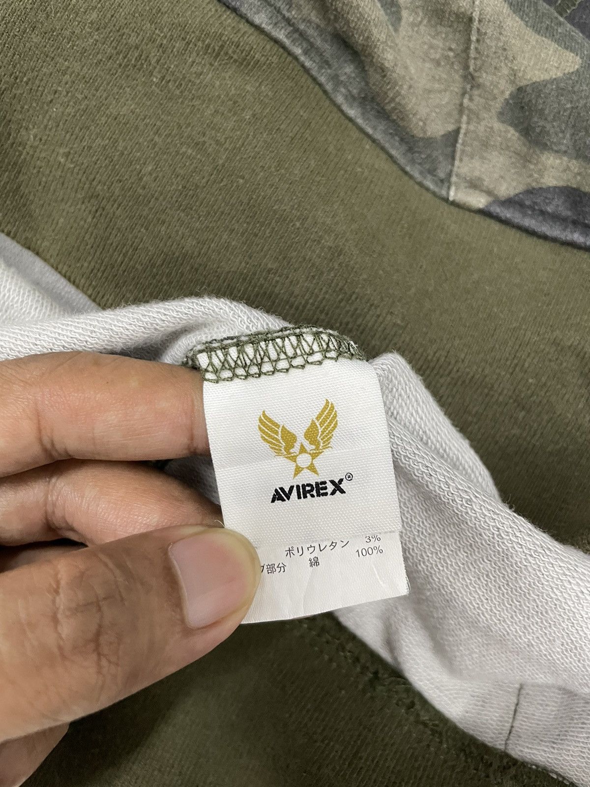 Avirex Vintage Avirex Spellout Military Camo Hoodie Size US S / EU 44-46 / 1 - 9 Thumbnail