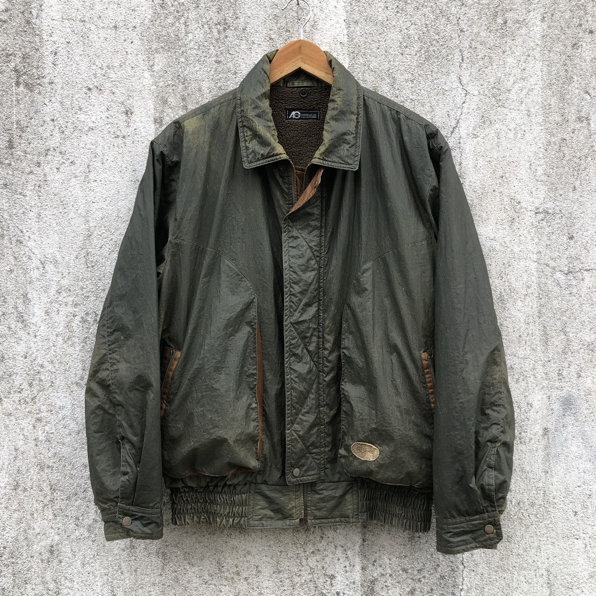 Vintage Vintage 90s Aceman Sun Faded Bomber Jacket Size US L / EU 52-54 / 3 - 1 Thumbnail