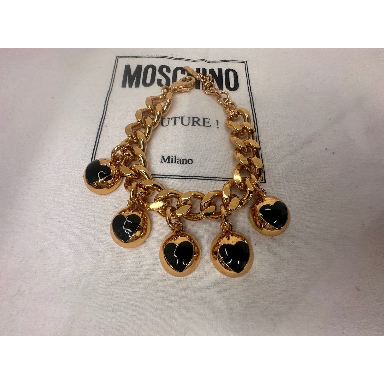 Moschino AW24 MOSCHINO Couture Gold-tone Chain Bracelet Circular Size ONE SIZE - 7 Thumbnail