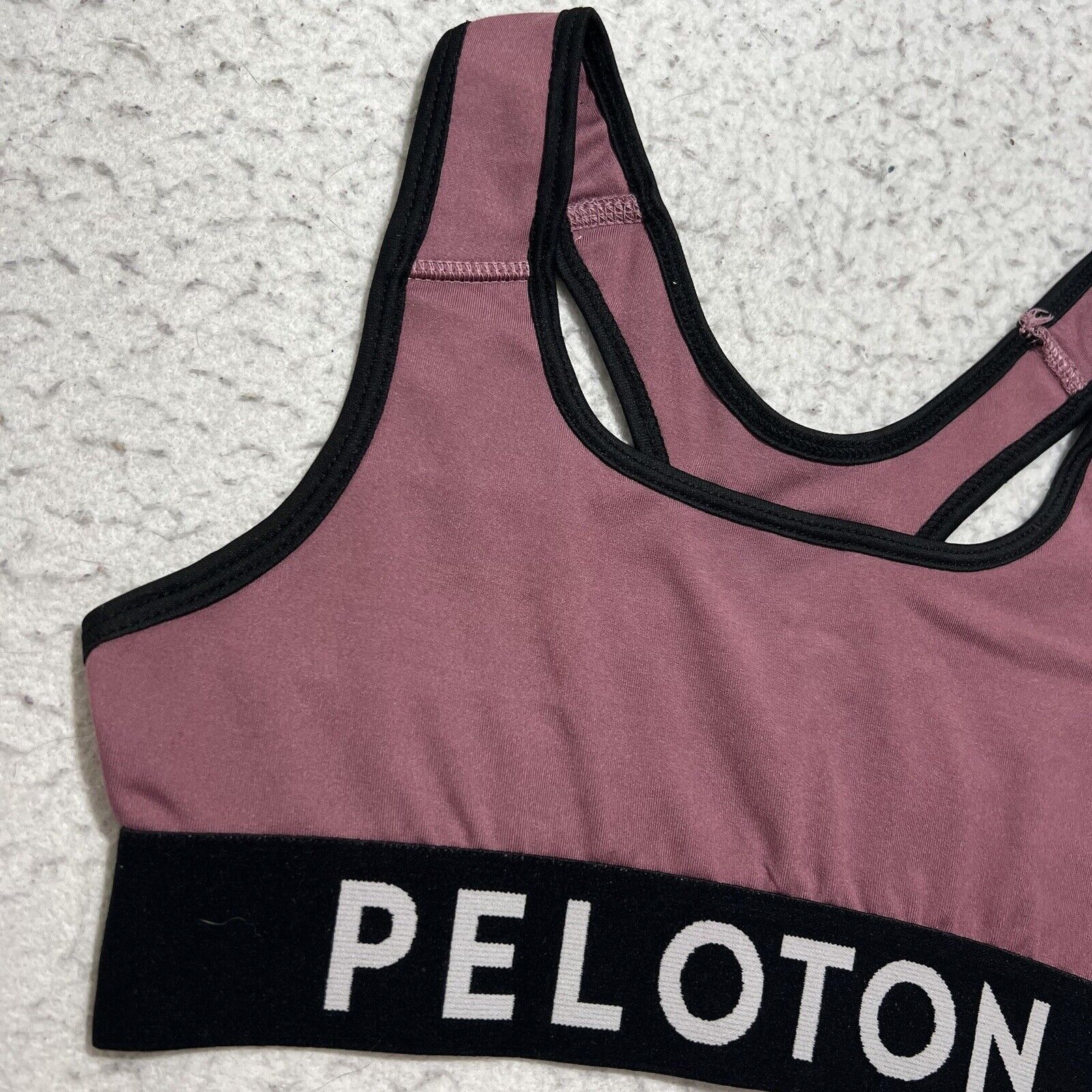 Other Peloton Racerback Sports Bra Mauve Stretch Logo Sportswear Size ONE SIZE - 3 Thumbnail