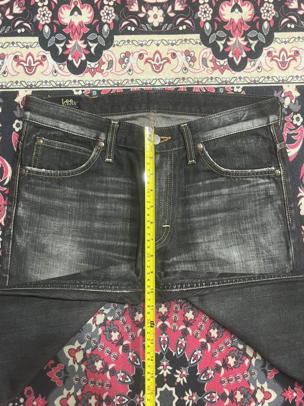 Lee Vintage Lee Rider Sanforized Black Faded Whisker Jeans Size US 31 - 14 Thumbnail