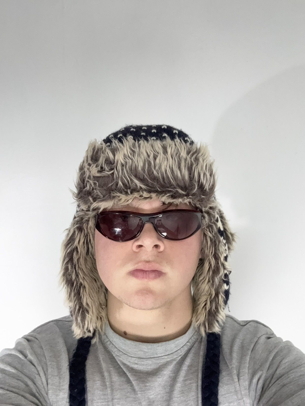 Le Grande Bleu (L.G.B.) Vintage Y2K Fuzzy Fur Ushanka Hat if six was nine LGB Style Size ONE SIZE - 9 Thumbnail