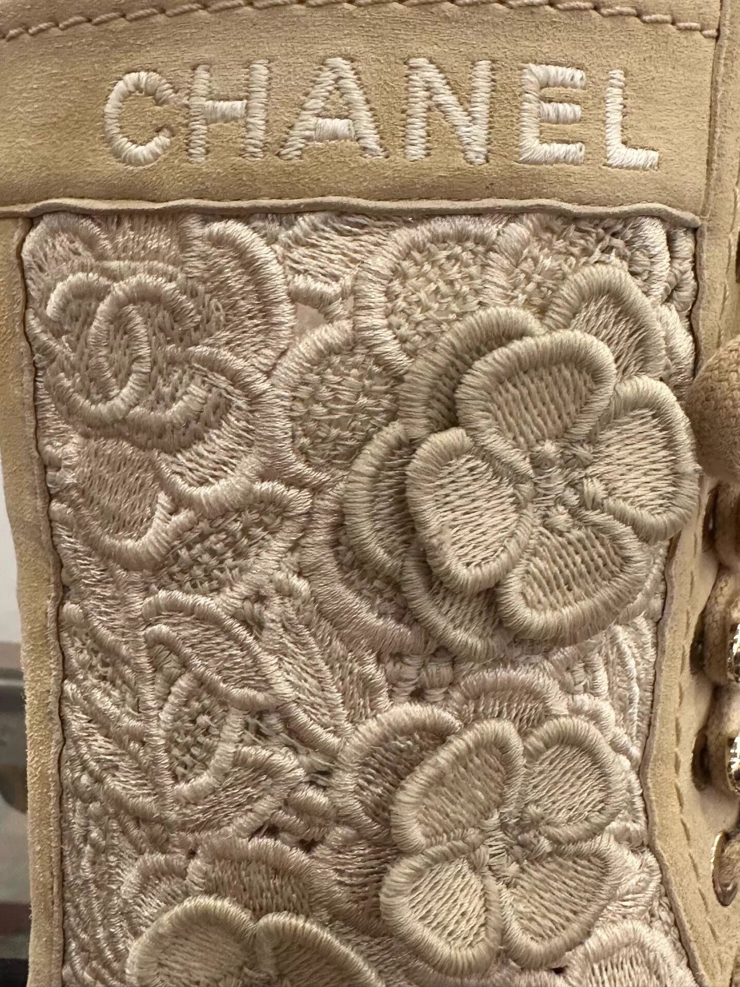 Chanel Chanel CC Logo Light Brown Knee Boots Women 37 NWT Size US 6.5 / IT 36.5 - 6 Thumbnail