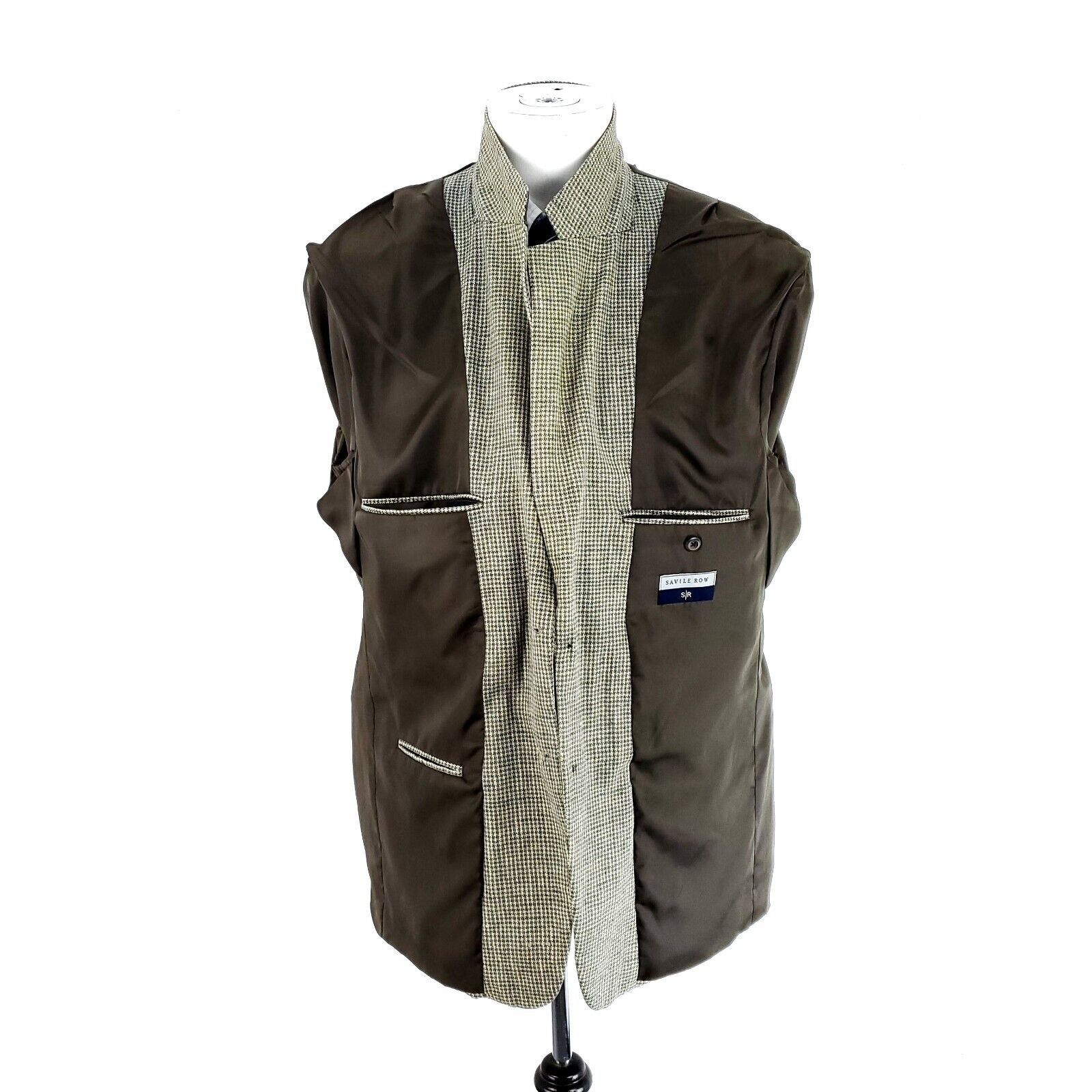 Savile Row Savile Row 100% Silk Textured 2 Button Sport Coat 40R Green Size 40R - 9 Thumbnail