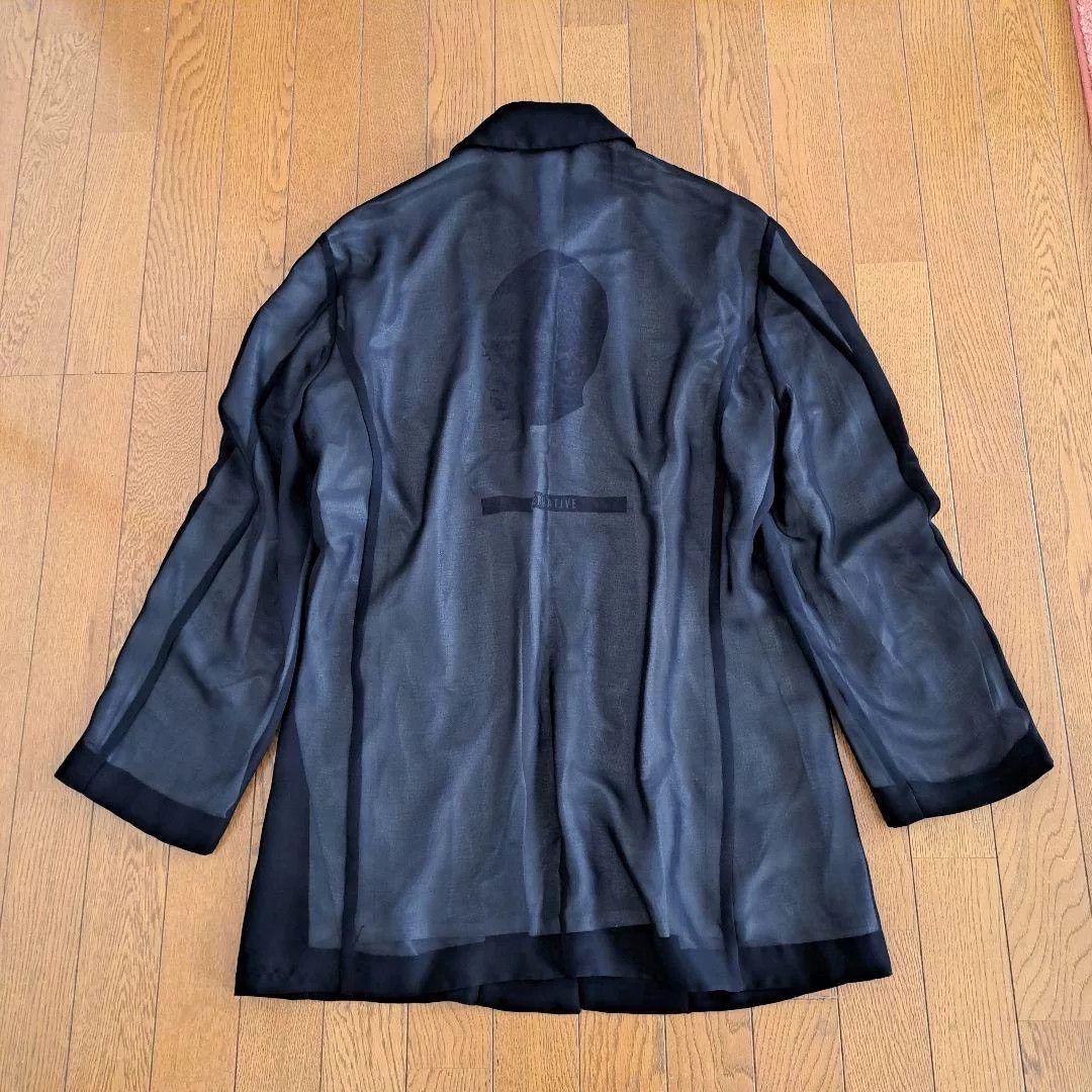Fujito 1990s Bajra Triacetate Sheer Trench Coat Size M / US 6-8 / IT 42-44 - 1 Thumbnail