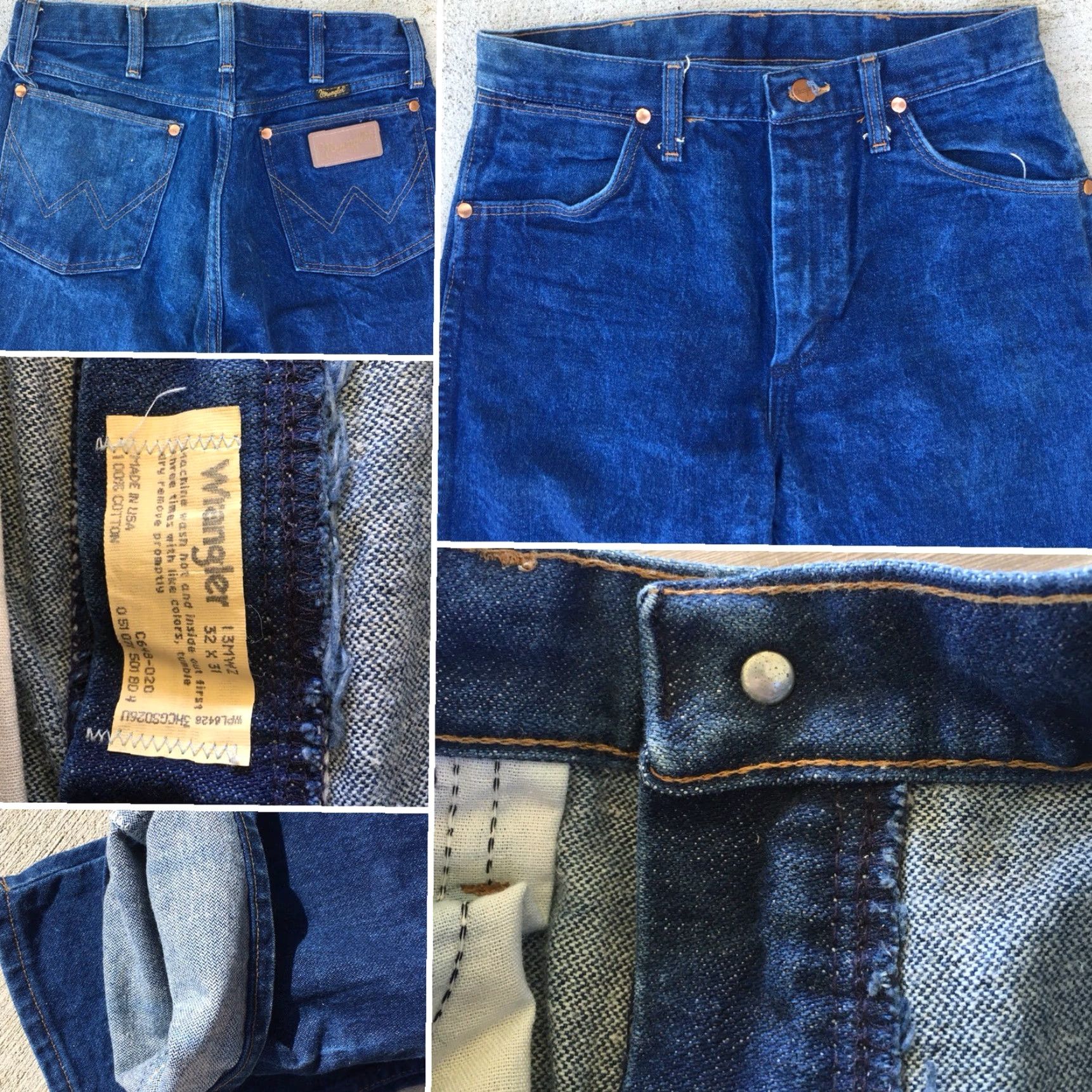 Wrangler VINTAGE Wrangler Jeans Western Cowboy Made In USA 13MWZ 32 X 31 Measure 30 X 31 Jeans Blue Wrangler 32 Inseam 31 Mens Size US 30 / EU 46 - 2 Thumbnail
