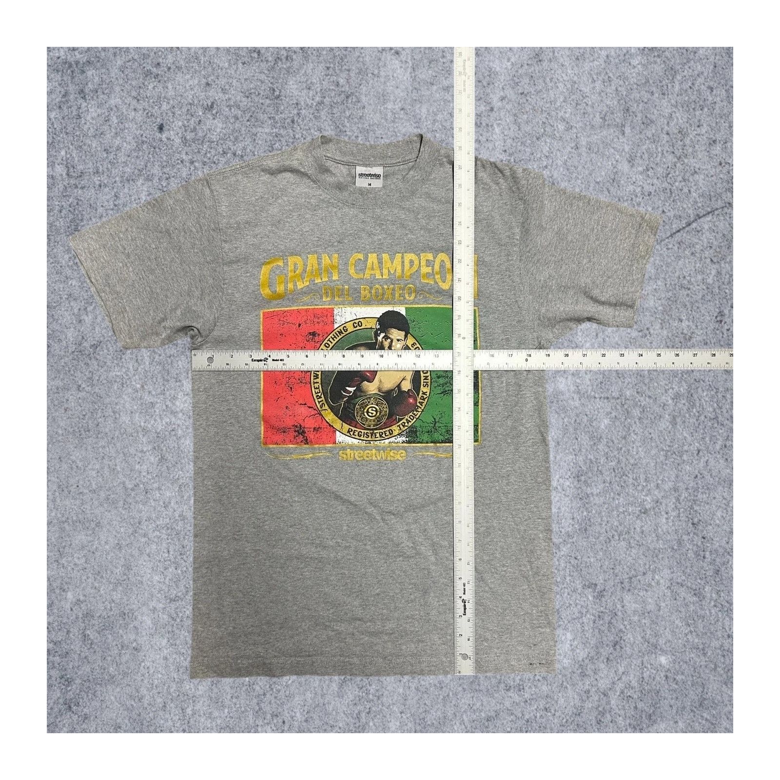Vintage Streetwise Gran Campeon Julio Cesar Boxing Shirt Grey Medium Size US M / EU 48-50 / 2 - 3 Thumbnail
