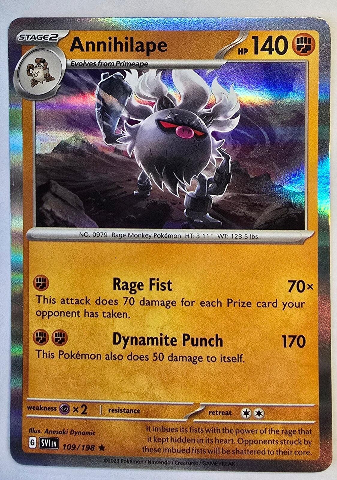 Pokemon Annihilape from Scarlet & Violet Base Set Size ONE SIZE - 1 Thumbnail
