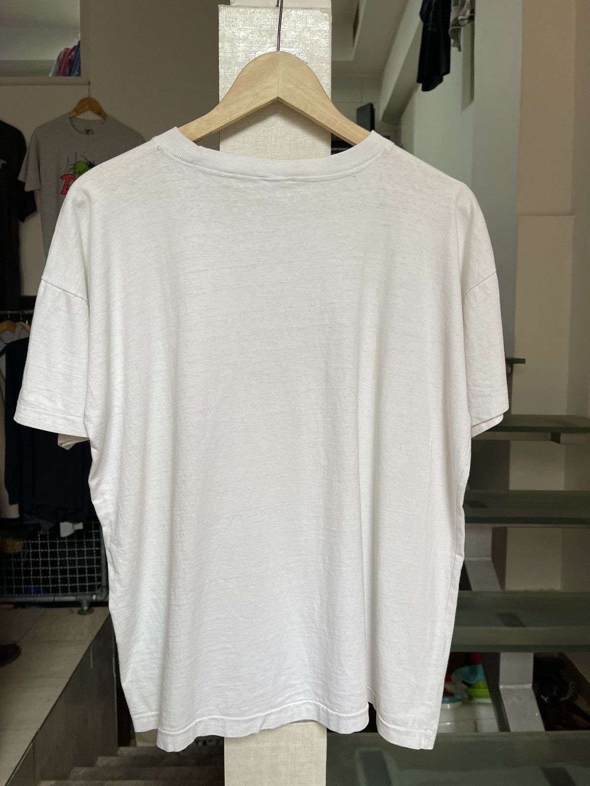 Vintage White tee chanel embroidery