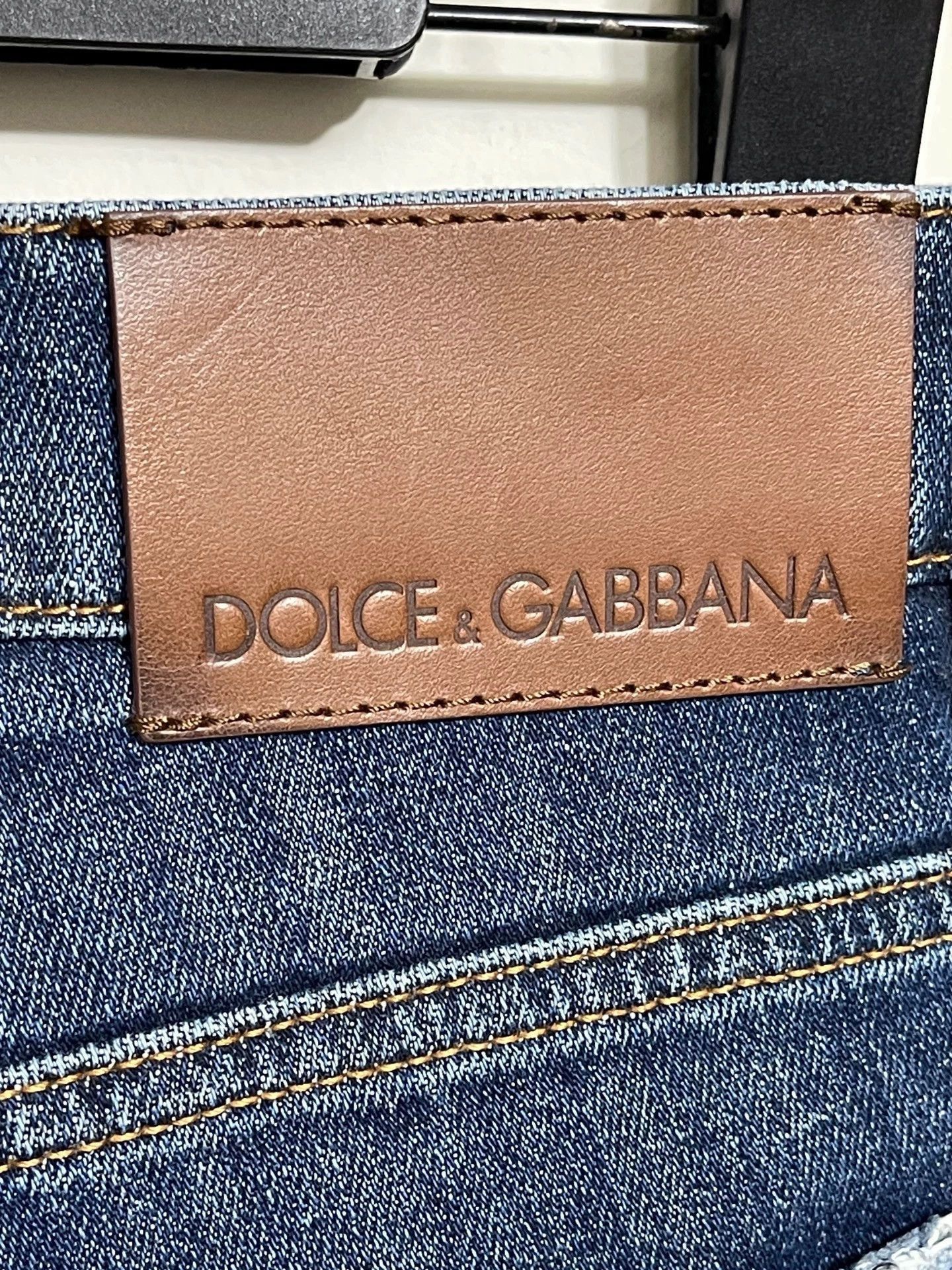 Dolce & Gabbana Blue Distressed Slim Fit Denim Jeans Size 34 Size US 34 / EU 50 - 7 Thumbnail