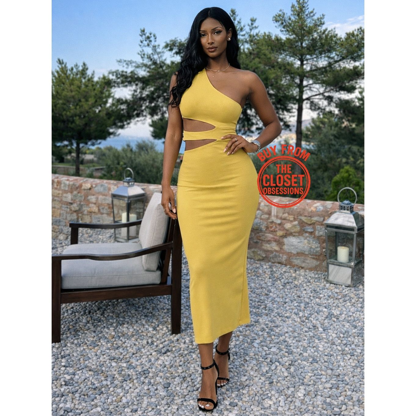 zara fitted cut out dress Zara midi Olive Green Cutout Dress Casual