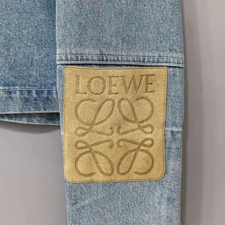 Loewe LOEWE Leather logo wash jeans coat Size 4XL / US 24-26 - 4 Thumbnail