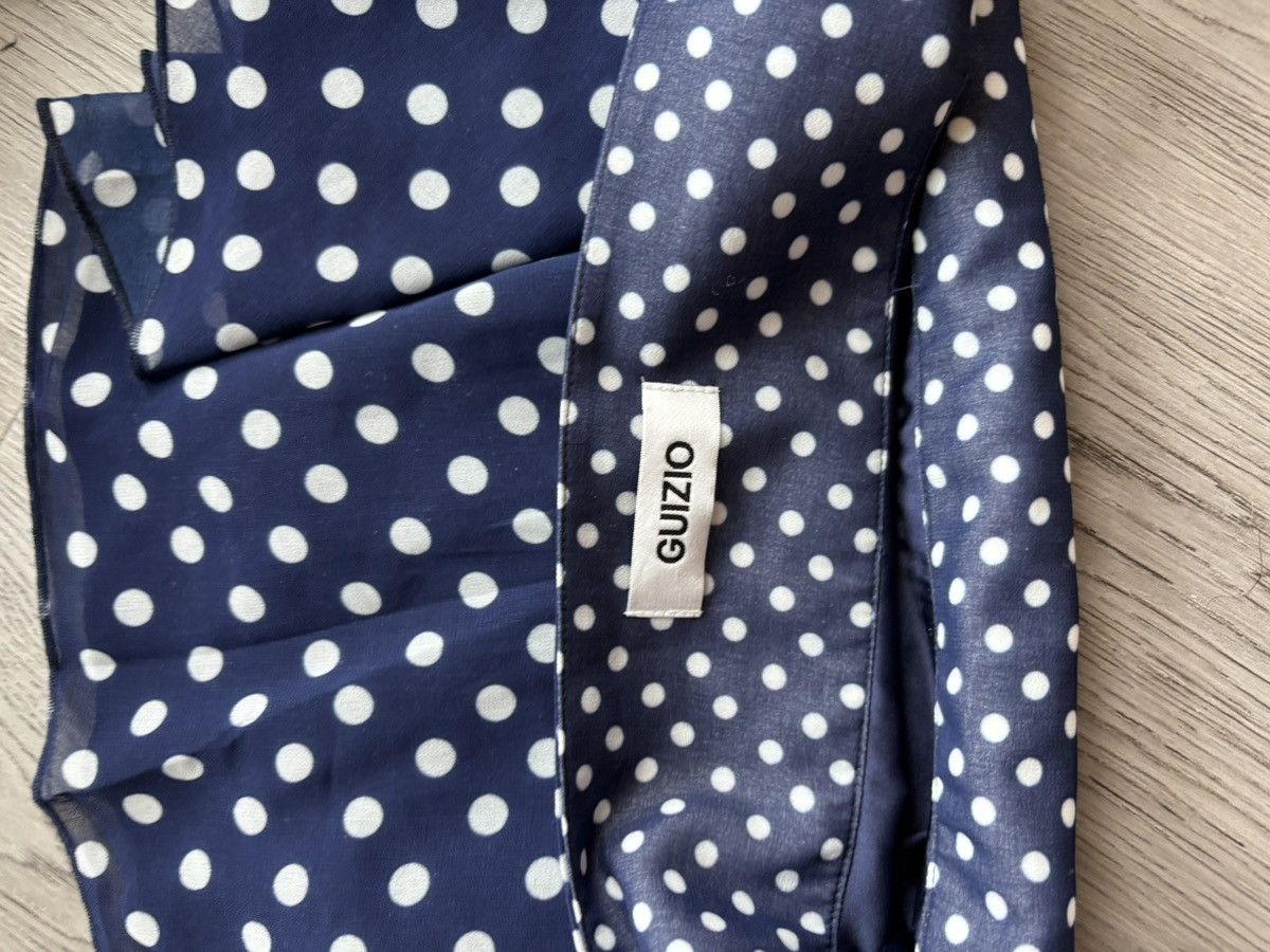 Guizio DANIELLE GUIZIO Polka dot Chiffon Slit Mini Skirt in Navy Size 25" / US 0 / IT 36 - 6 Thumbnail