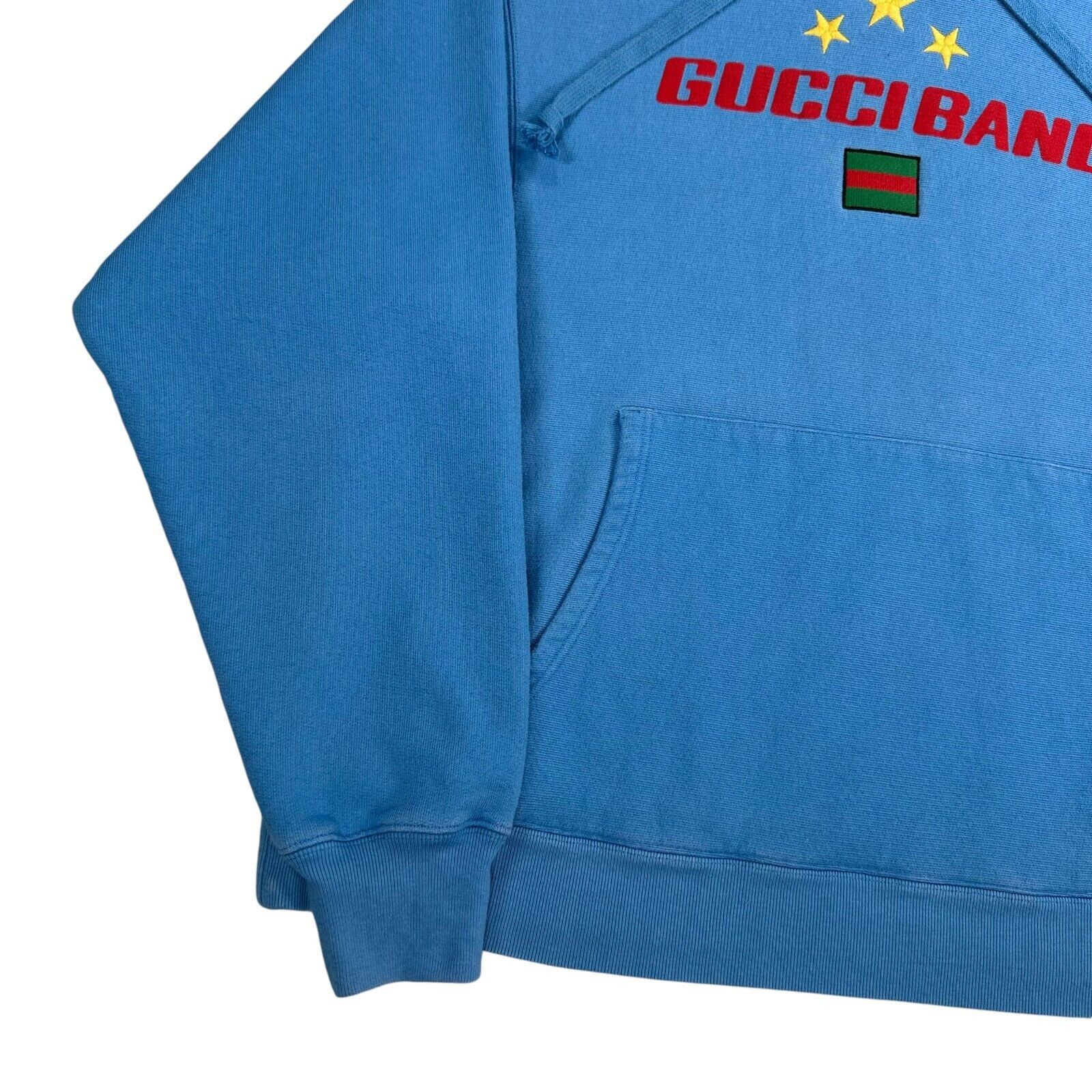 Gucci Gucci Size S Sweatshirt Baby Blue Embroidered Band Logo Size US S / EU 44-46 / 1 - 7 Thumbnail