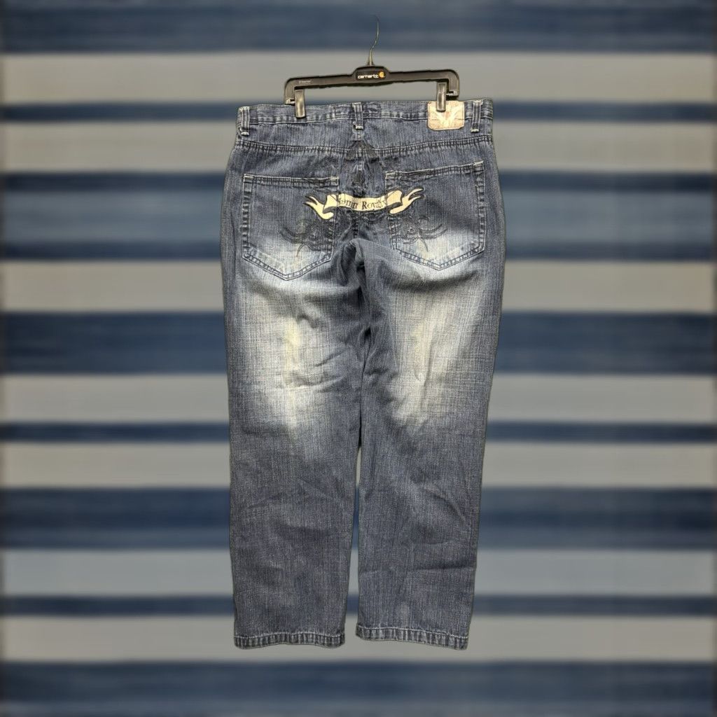 Vintage VINTAGE Helix Jeans Mens 40x32 Slim Straight Leg Baggy Grunge Punk Blue Denim Size US 40 / EU 56 - 1 Thumbnail