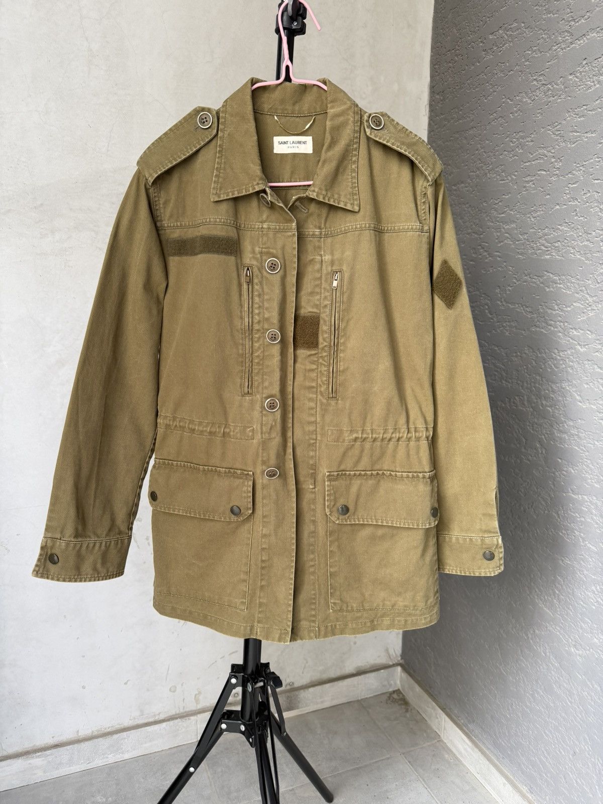 Saint Laurent Paris Saint Laurent Paris 16SS Military Jacket Khaki Size XS / US 0-2 / IT 36-38 - 1 Thumbnail