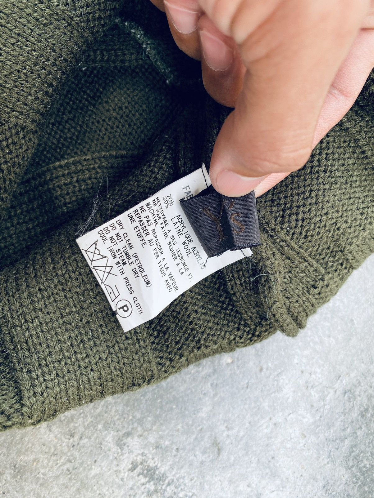 Yohji Yamamoto Y’s Yohji Yamamoto – Olive Green Knit Beanie – Made in Japan Size ONE SIZE - 8 Thumbnail