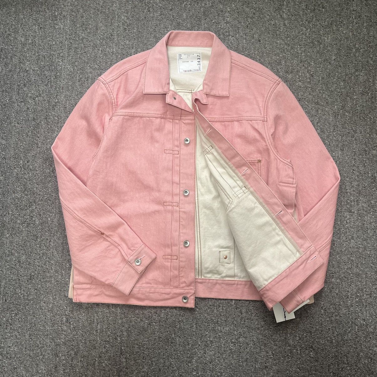 Sacai sacai 2024 Pink denim jacket size 3 Rare Size US XL / EU 56 / 4 - 6 Thumbnail