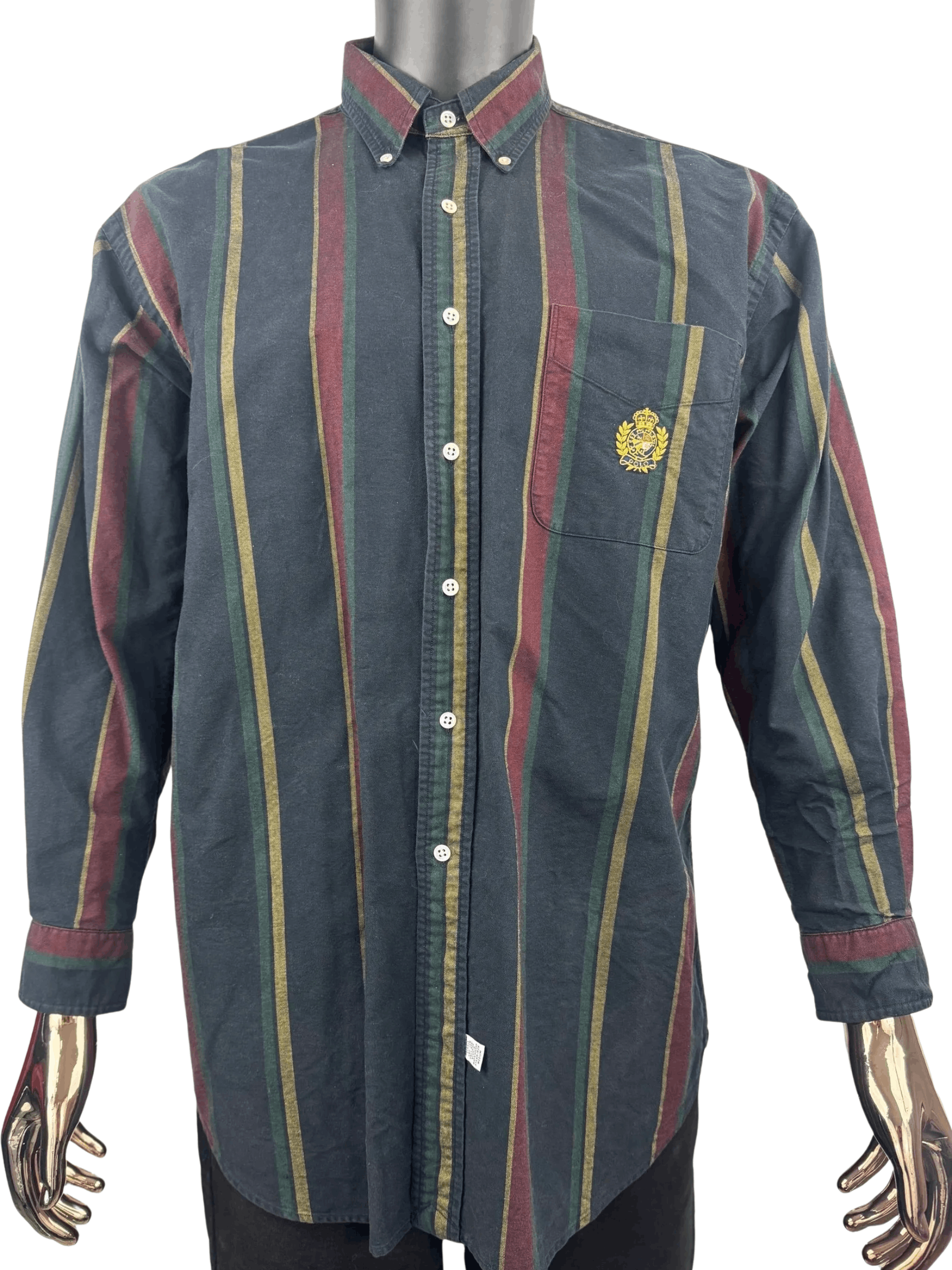 Polo Ralph Lauren VTG 90s Polo Ralph Lauren Blue-Tag Embroidered Crest Logo Size US XL / EU 56 / 4 - 2 Thumbnail