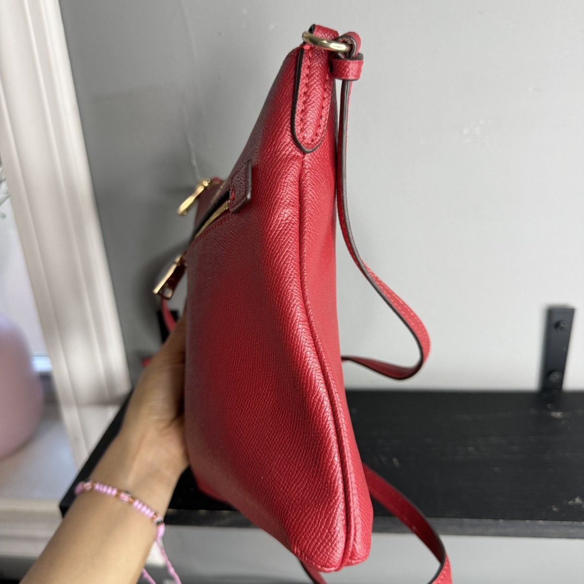 Coach Coach Red Leather Crossbody with Gold Hardware Size ONE SIZE - 4 Thumbnail