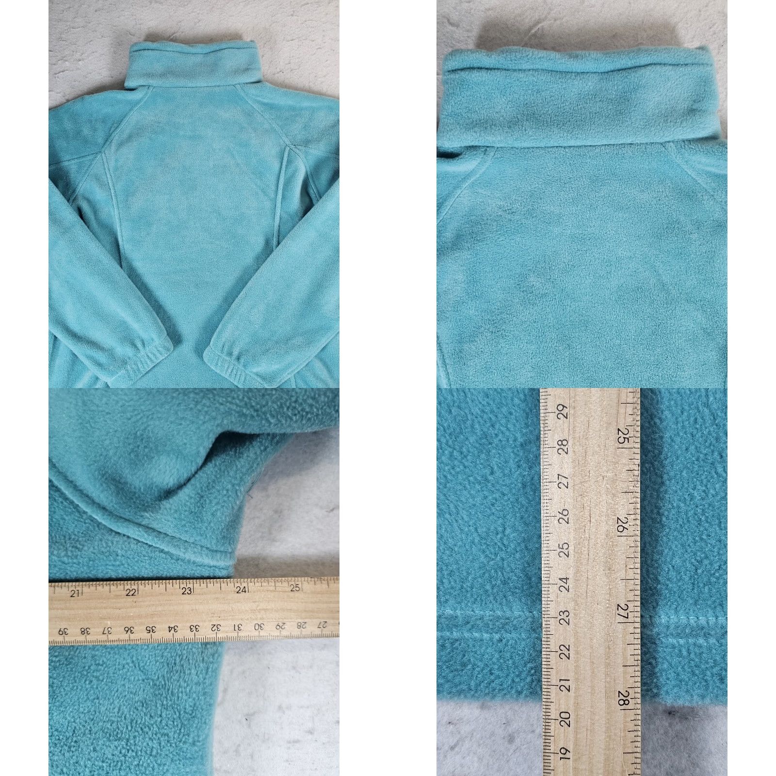 Altea Columbia Benton Springs Full Zip Fleece Mock Neck Jacket Women's 1X Teal Modern Outdoor 90s Vintage Mens? Womens Size XL / US 12-14 / IT 48-50 - 8 Thumbnail