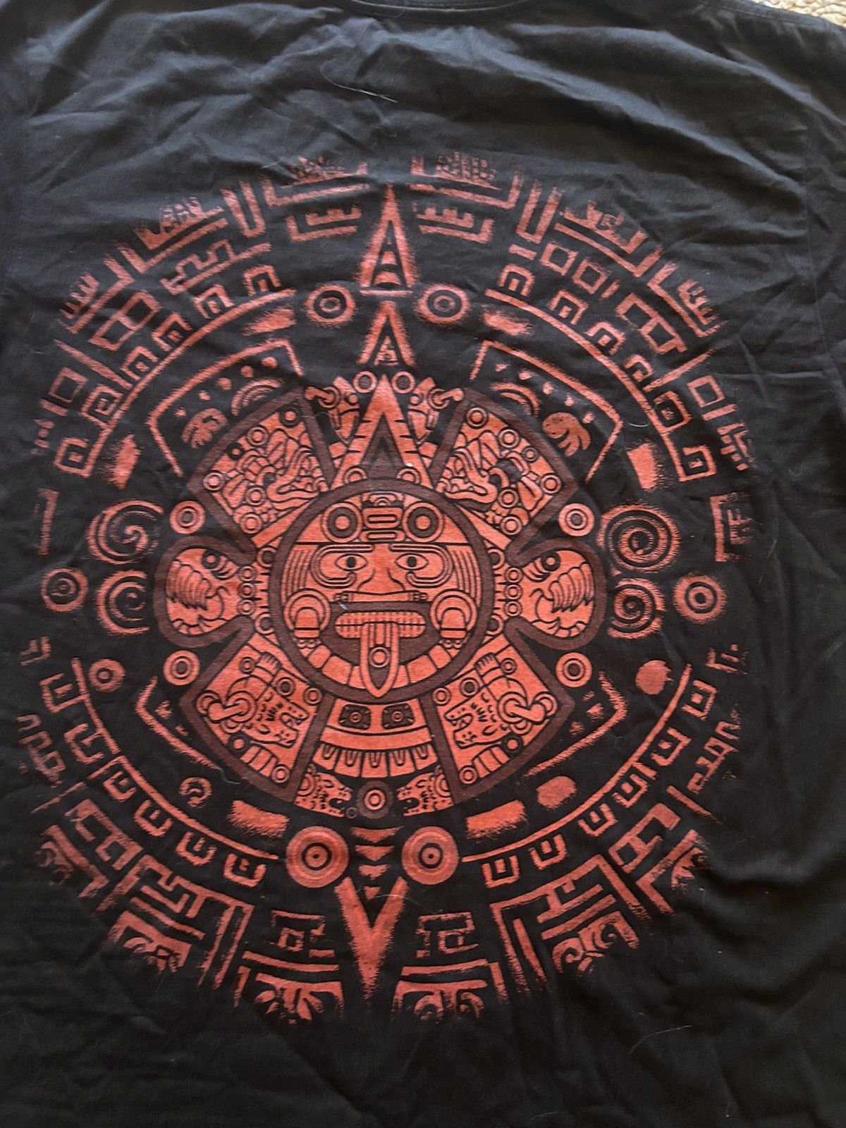 Vintage Vintage black graphic tee t shirt big aztec mexico pring Size US M / EU 48-50 / 2 - 5 Thumbnail