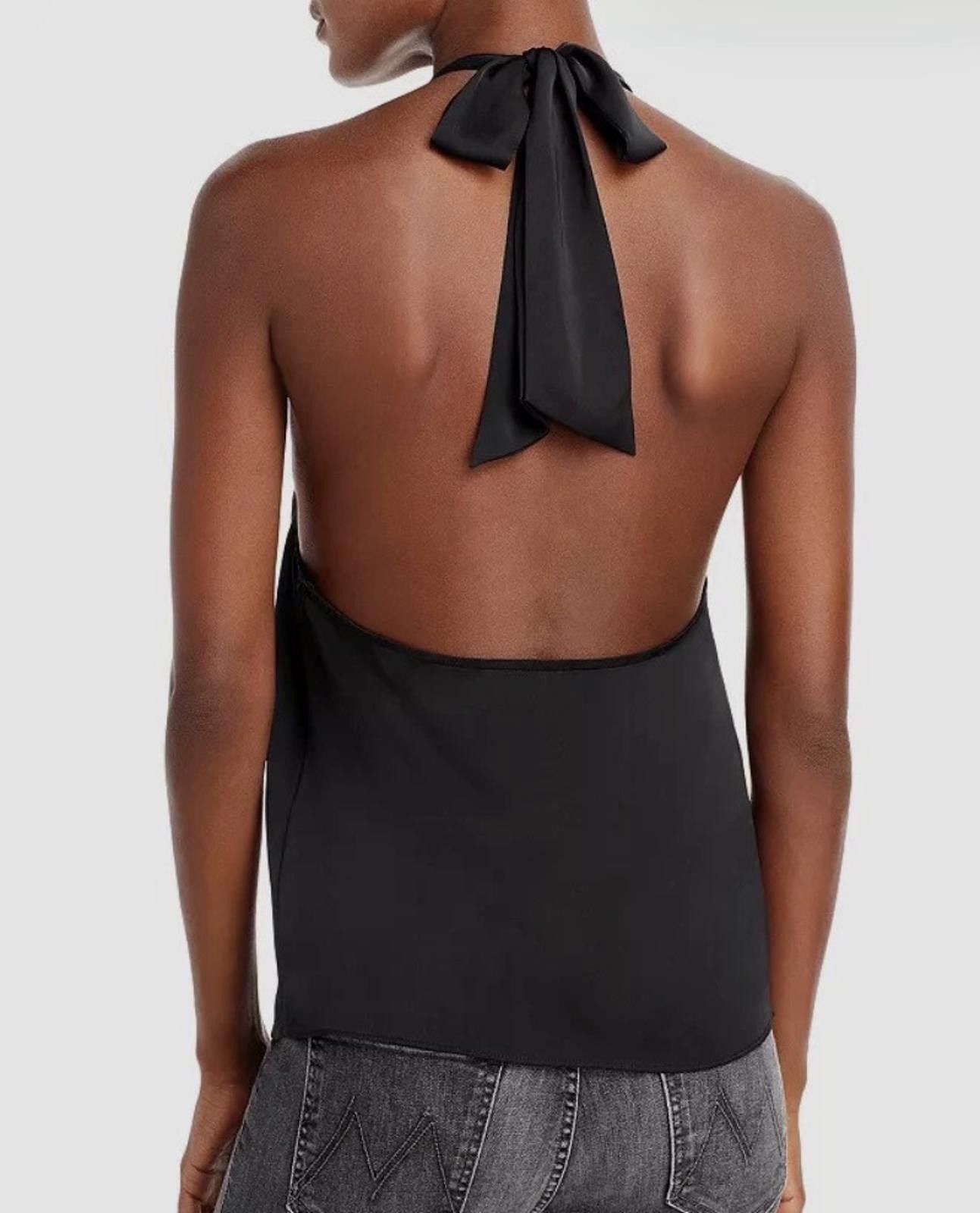 Other Ramy Brook Women's Black Mitchell Halter Neck Sleeveless Top Size XS / US 0-2 / IT 36-38 - 2 Thumbnail