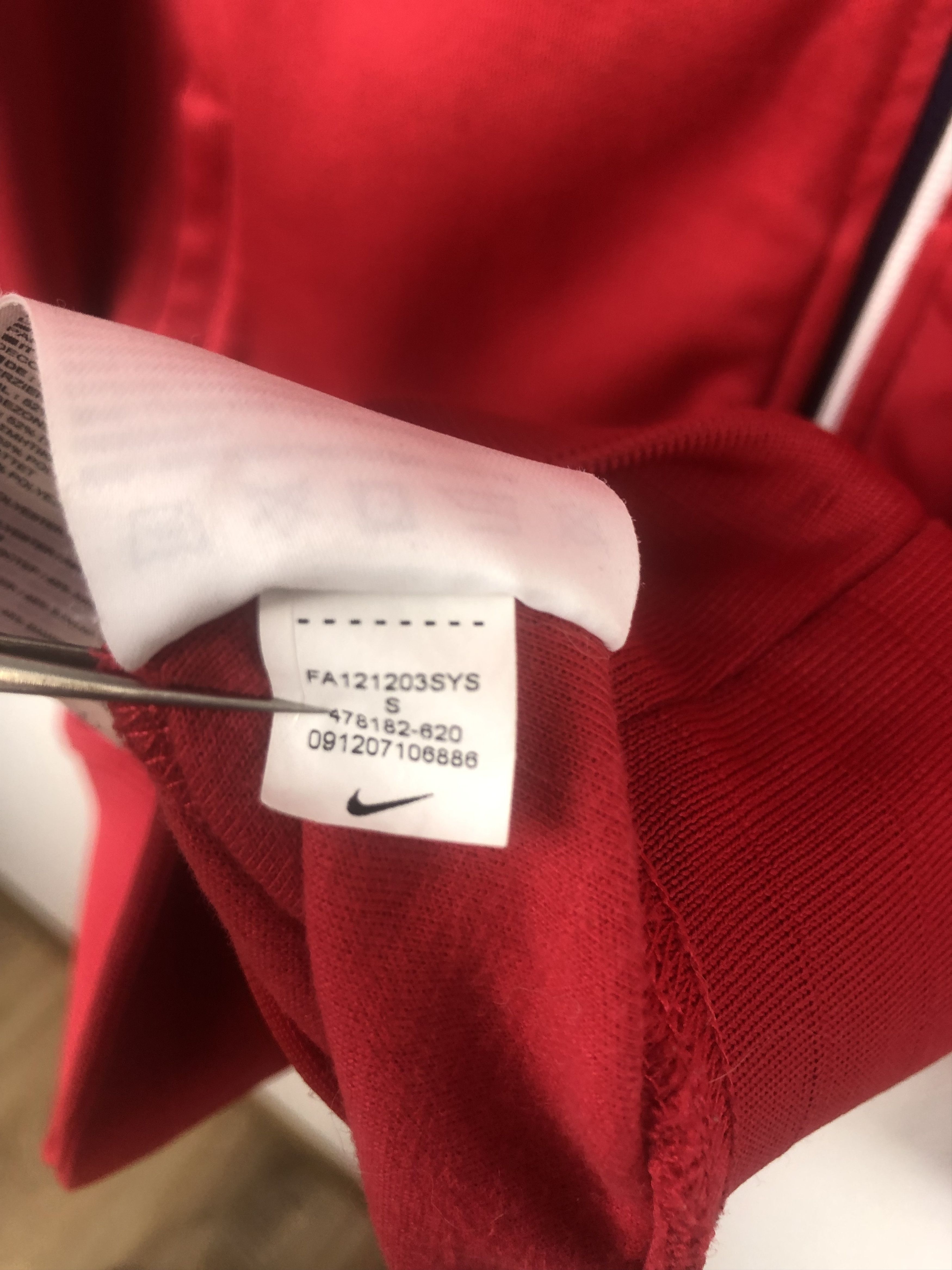 Nike Arsenal Nike Football Jacket Soccer Track Top Mens Zip Red Size US S / EU 44-46 / 1 - 5 Thumbnail