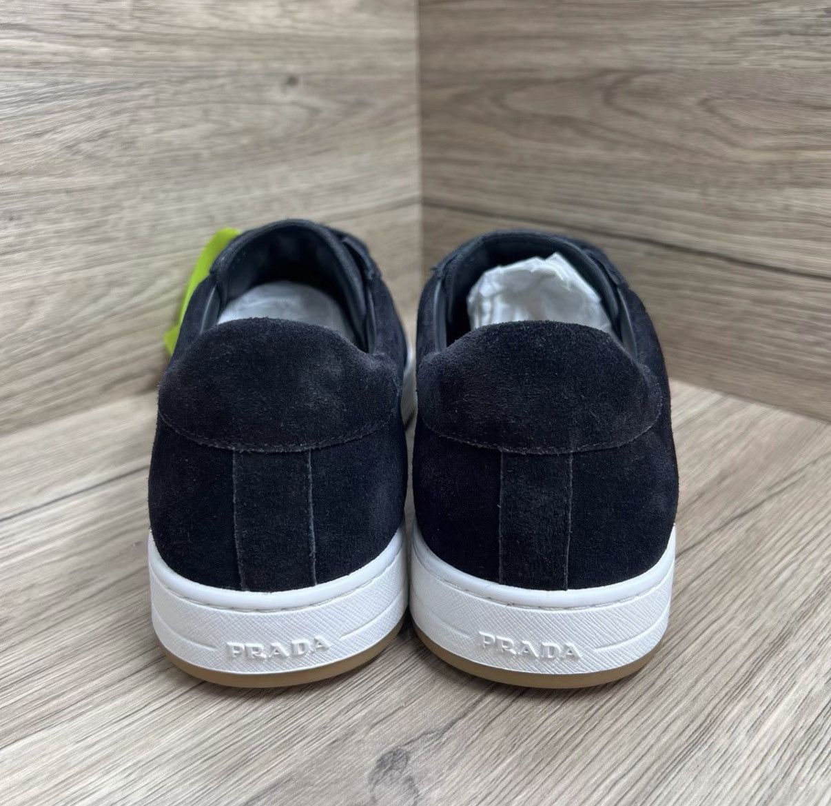 Prada Prada Black Triangle Logo Retro Sneakers J41 Size US 7 / EU 40 - 4 Thumbnail