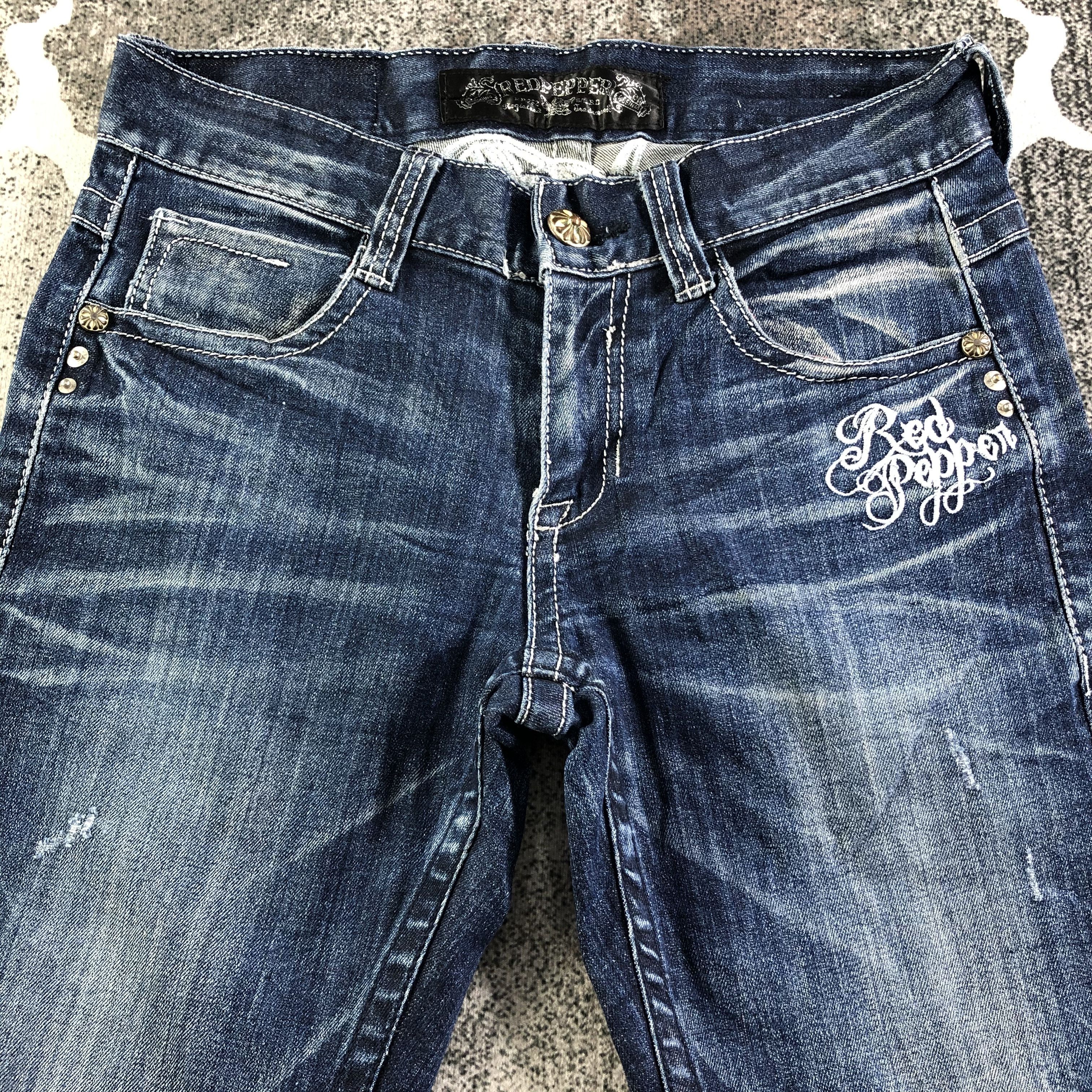 Japanese Brand Japanese Brand Red Pepper Jeans Patchwork Denim Size US 28 / EU 44 - 3 Thumbnail