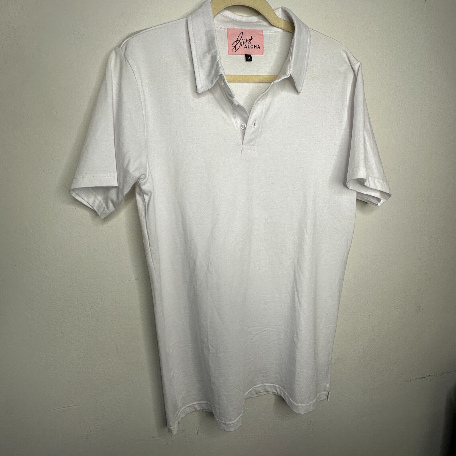 Other NWOT Billy Aloha Bright White Short Sleeve Polo Shirt Medium Size US M / EU 48-50 / 2 - 2 Thumbnail