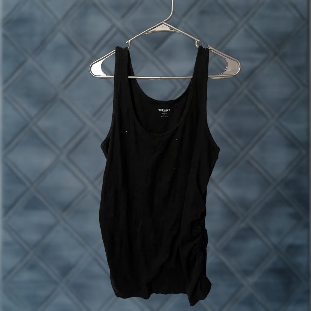 Old Navy Old Navy Maternity Womens Black XXL First Layer Scoop-Neck Ribbed Tank Top Shirt Size XXL / US 16-18 / IT 52-54 - 1 Thumbnail