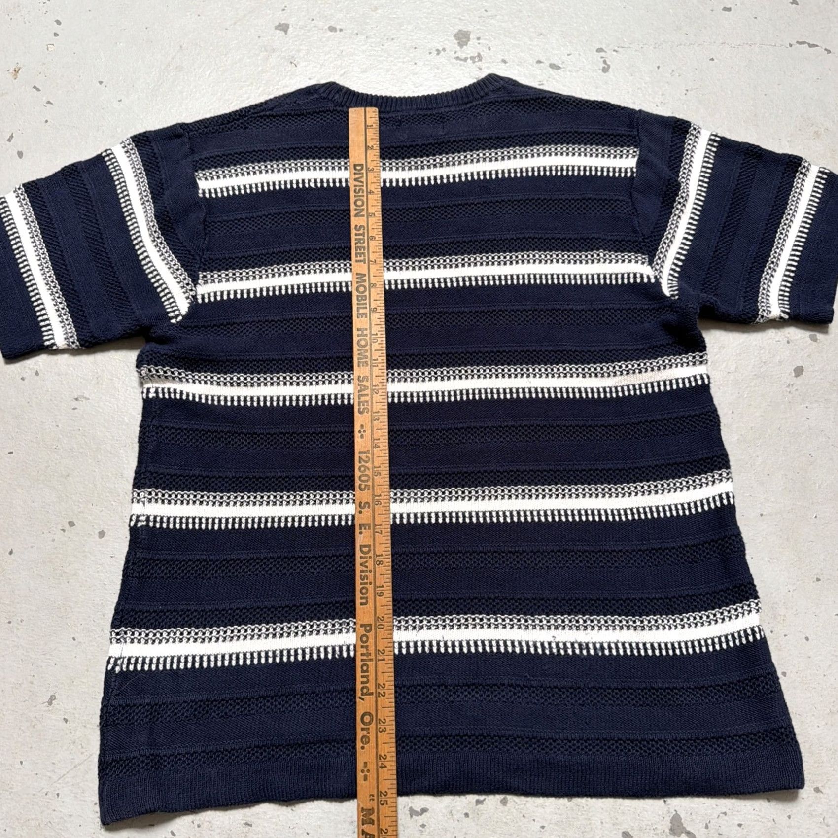 Vintage Beams Japan Heavy Stripe Border Knit Jersey T-Shirt Large Size US L / EU 52-54 / 3 - 5 Thumbnail