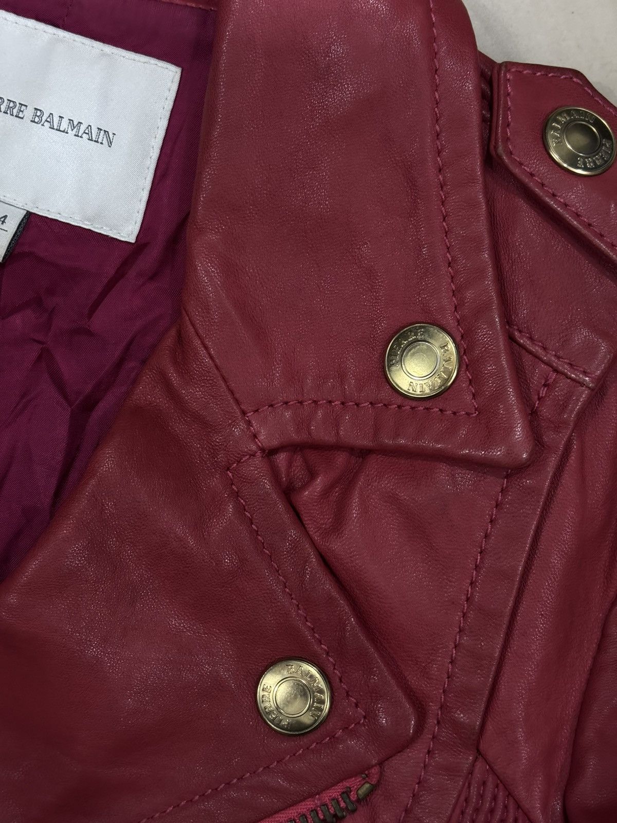 Pierre Balmain 90s Pierre Balmain Leather Jacket Size XS / US 0-2 / IT 36-38 - 4 Thumbnail