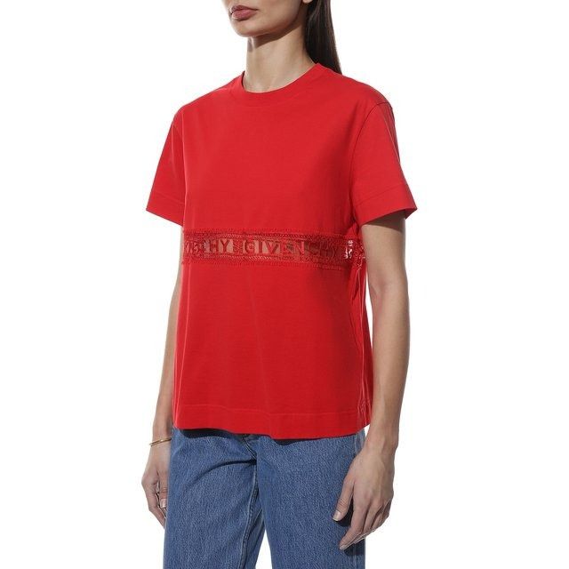 image of Givenchy O1Srvl11E0224 T-Shirts In Red, Women's (Size XL)