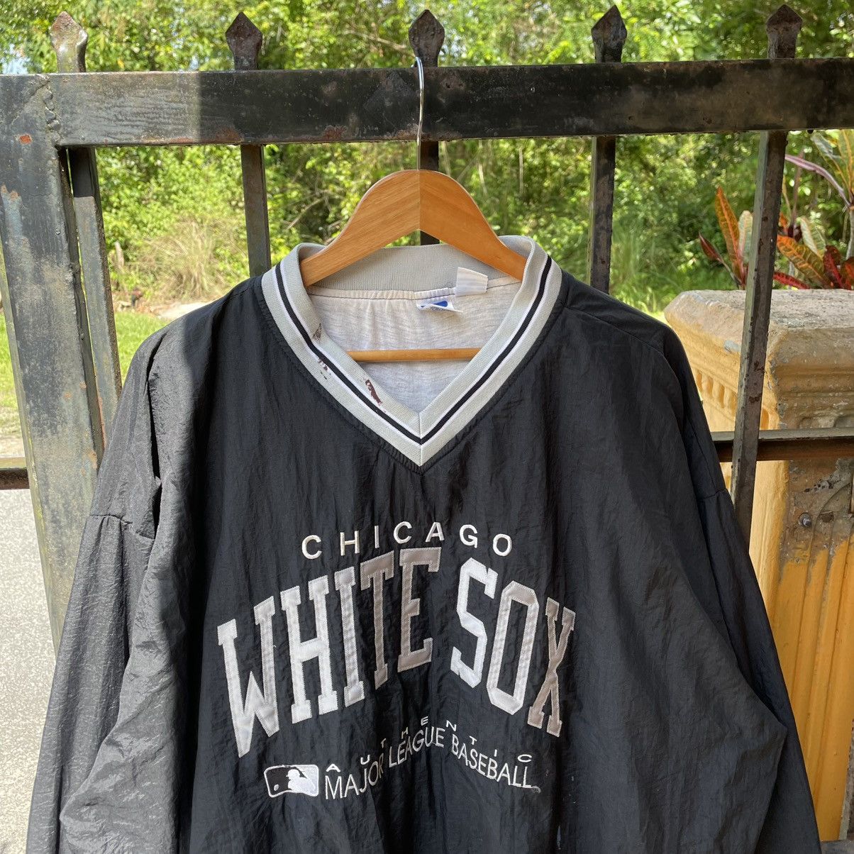 MLB × Vintage 🔥Oversize 90s Chicago White Sox Jumper Nylon Light Jacket Size US XXL / EU 58 / 5 - 4 Thumbnail