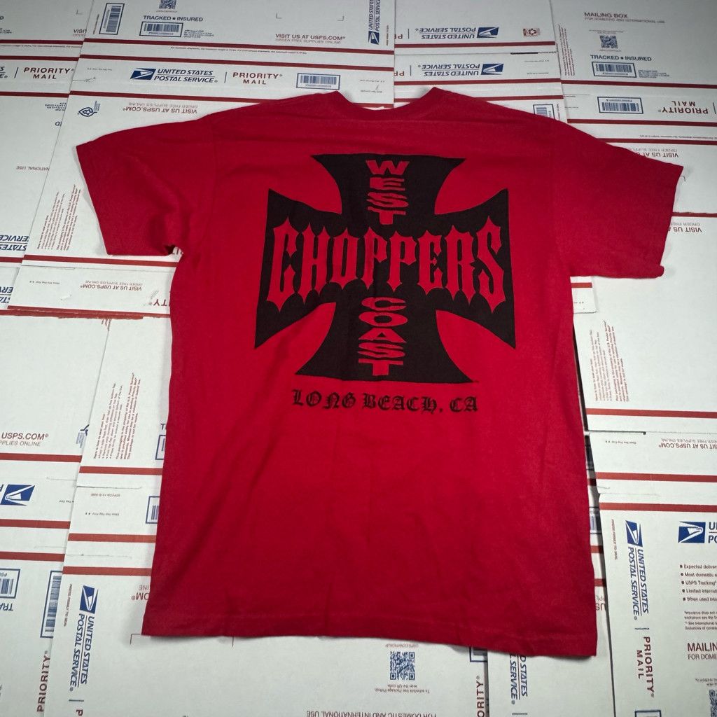 Harley Davidson Red West Coast Choppers T-Shirt Vintage Size LARGE Size US L / EU 52-54 / 3 - 2 Thumbnail