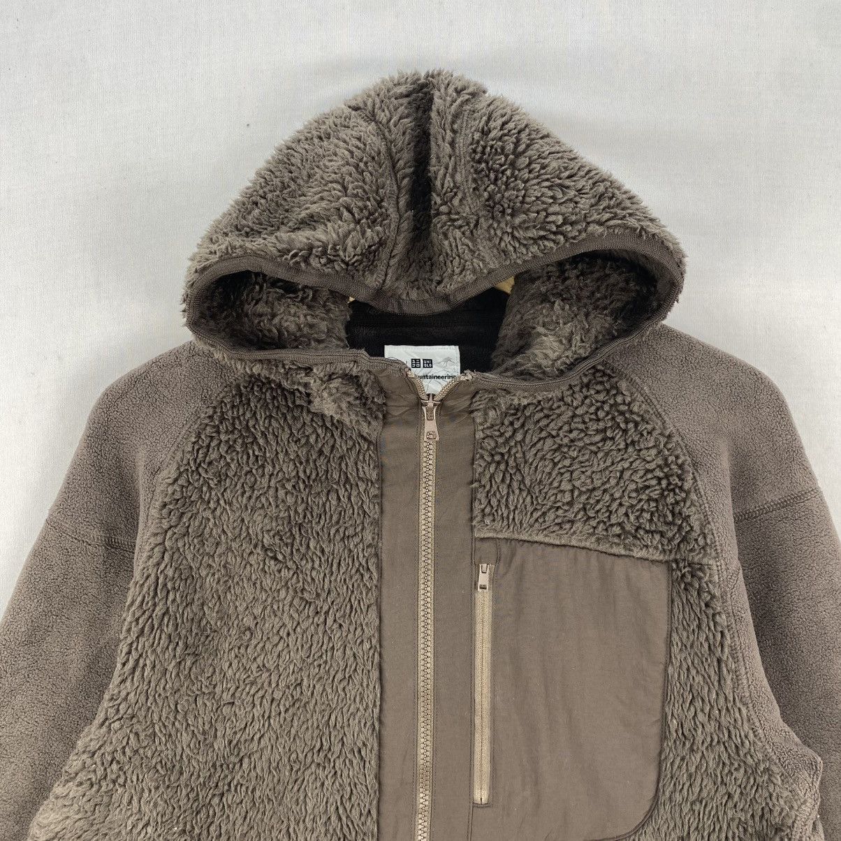 Japanese Brand Uniqlo X White Mountainneering Fleece Hoodie Jacket Brown Size US M / EU 48-50 / 2 - 7 Thumbnail