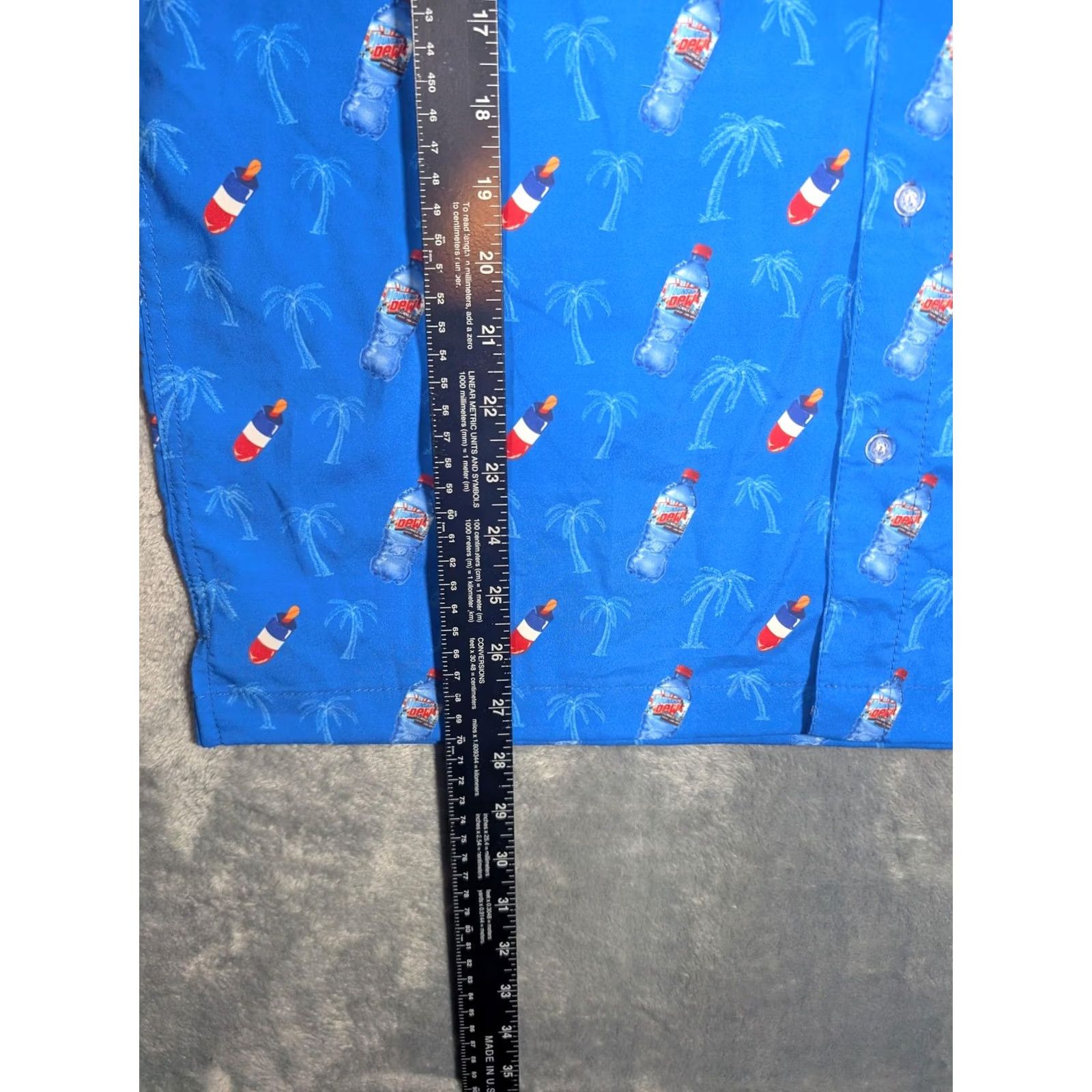 Vintage Mountain Dew Shirt Mens Small Blue Button Up Palm Tree Allover Print Graphic Print Vintage No Size US S / EU 44-46 / 1 - 3 Thumbnail