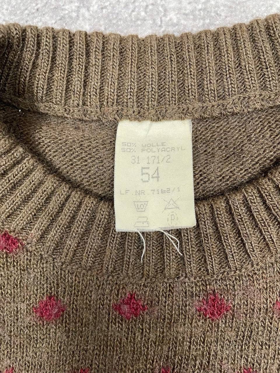 Vintage Vintage Knit Sweater Brown Patterned Crewneck Jumper Wool Size US XL / EU 56 / 4 - 4 Thumbnail