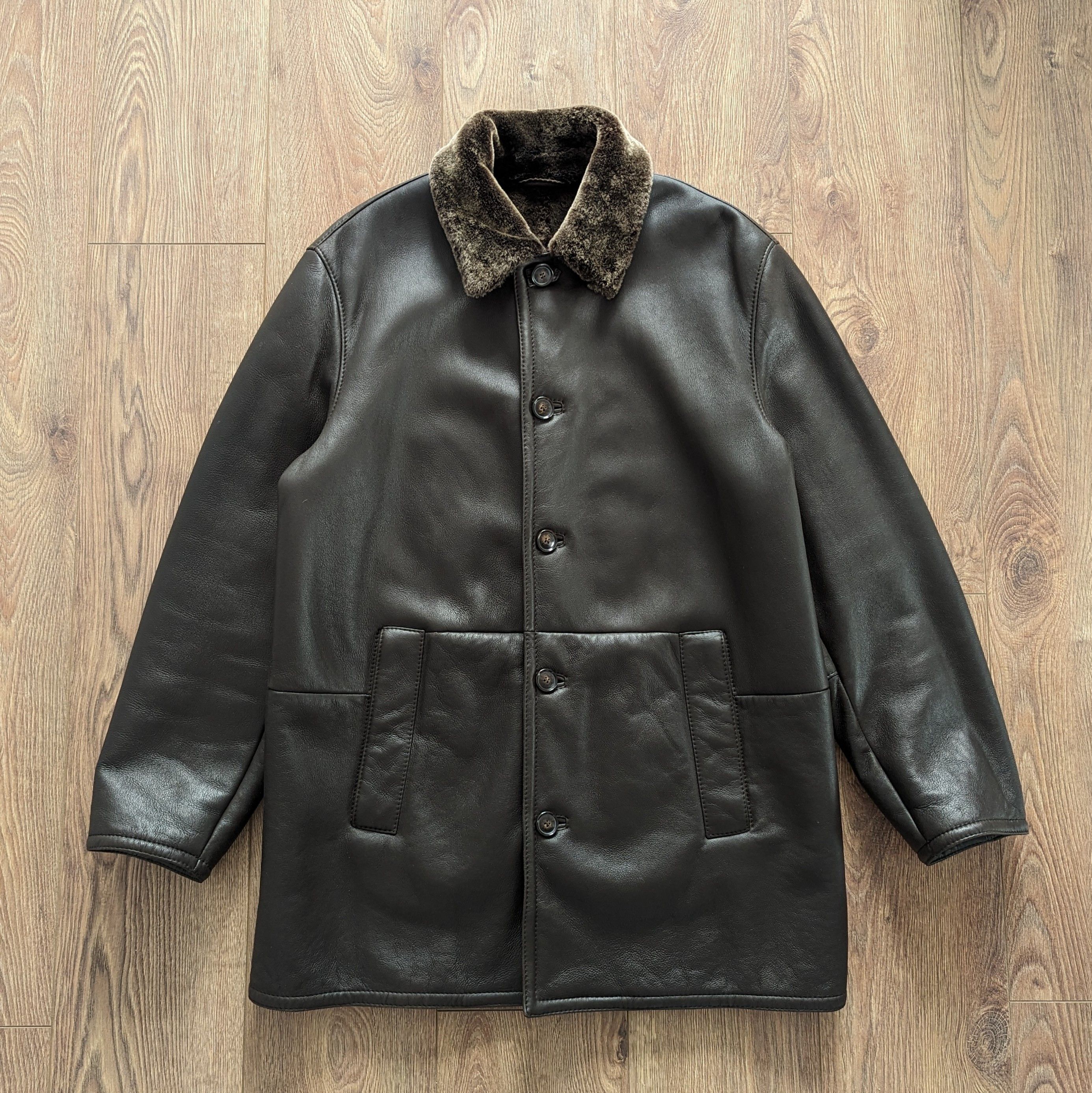 Hugo Boss HUGO BOSS Spanish Merino Lamb Brown Shearling Luxury Brand Size US L / EU 52-54 / 3 - 23 Thumbnail