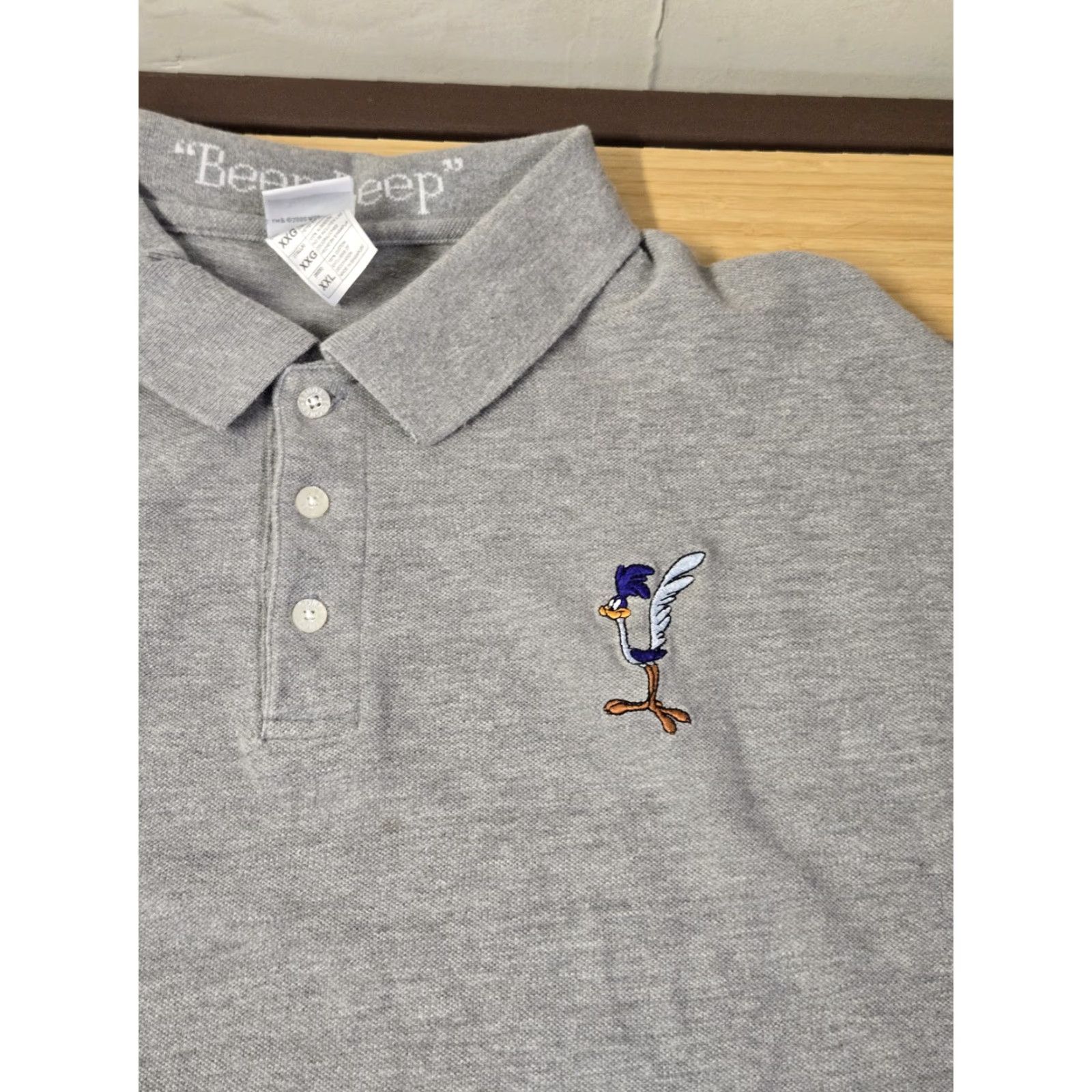 Vintage VINTAGE Warner Bros Road Runner Polo Shirt Mens 2XL Gray Beep Beep Embroidered Cartoon Polo Short Sleeve Mens 2XL Gray Size US XXL / EU 58 / 5 - 2 Thumbnail