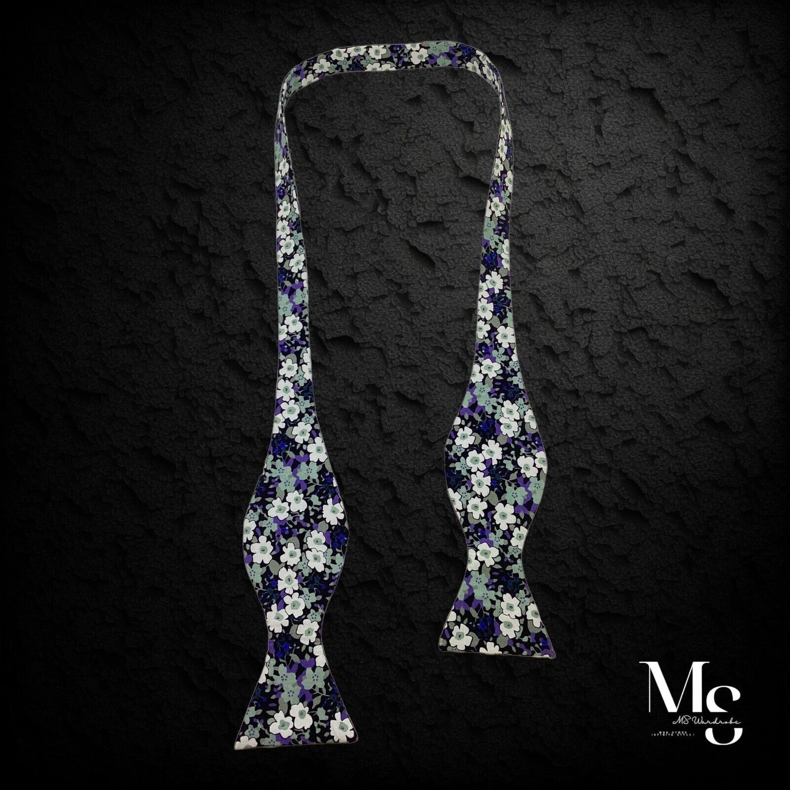 Other Amazing Multicolor Floral Adjustable Self Bow Tie Cotton W: Size ONE SIZE - 3 Thumbnail