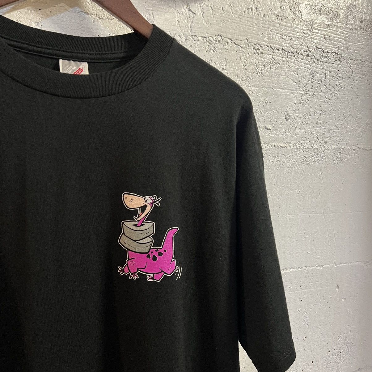 Vintage Vintage 90s Cartoon Network Wacky Racing Flintstones T-Shirt Size US XL / EU 56 / 4 - 4 Thumbnail