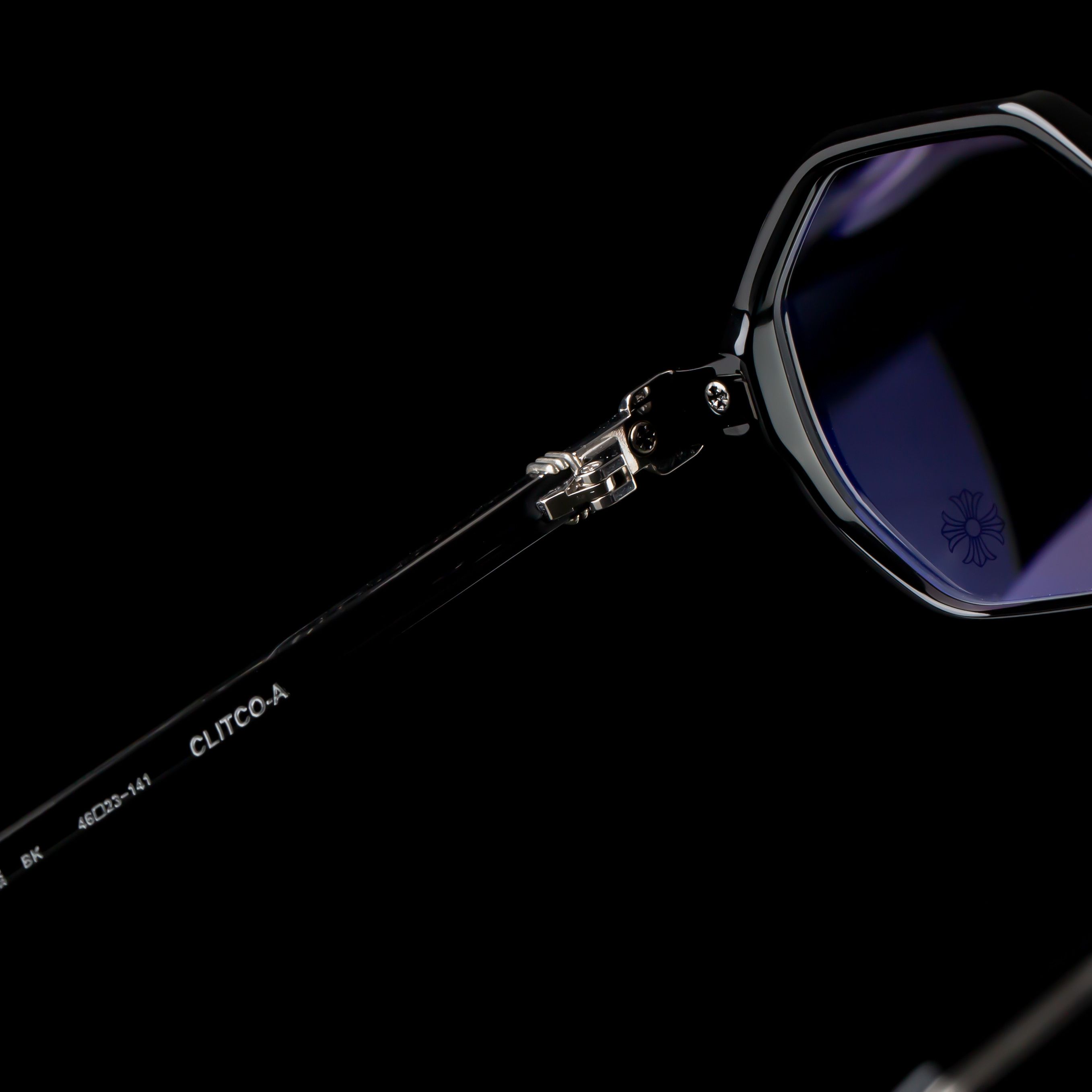 Chrome Hearts CHROME HEARTS CLITCO-A BLACK GLASSES Size ONE SIZE - 3 Thumbnail