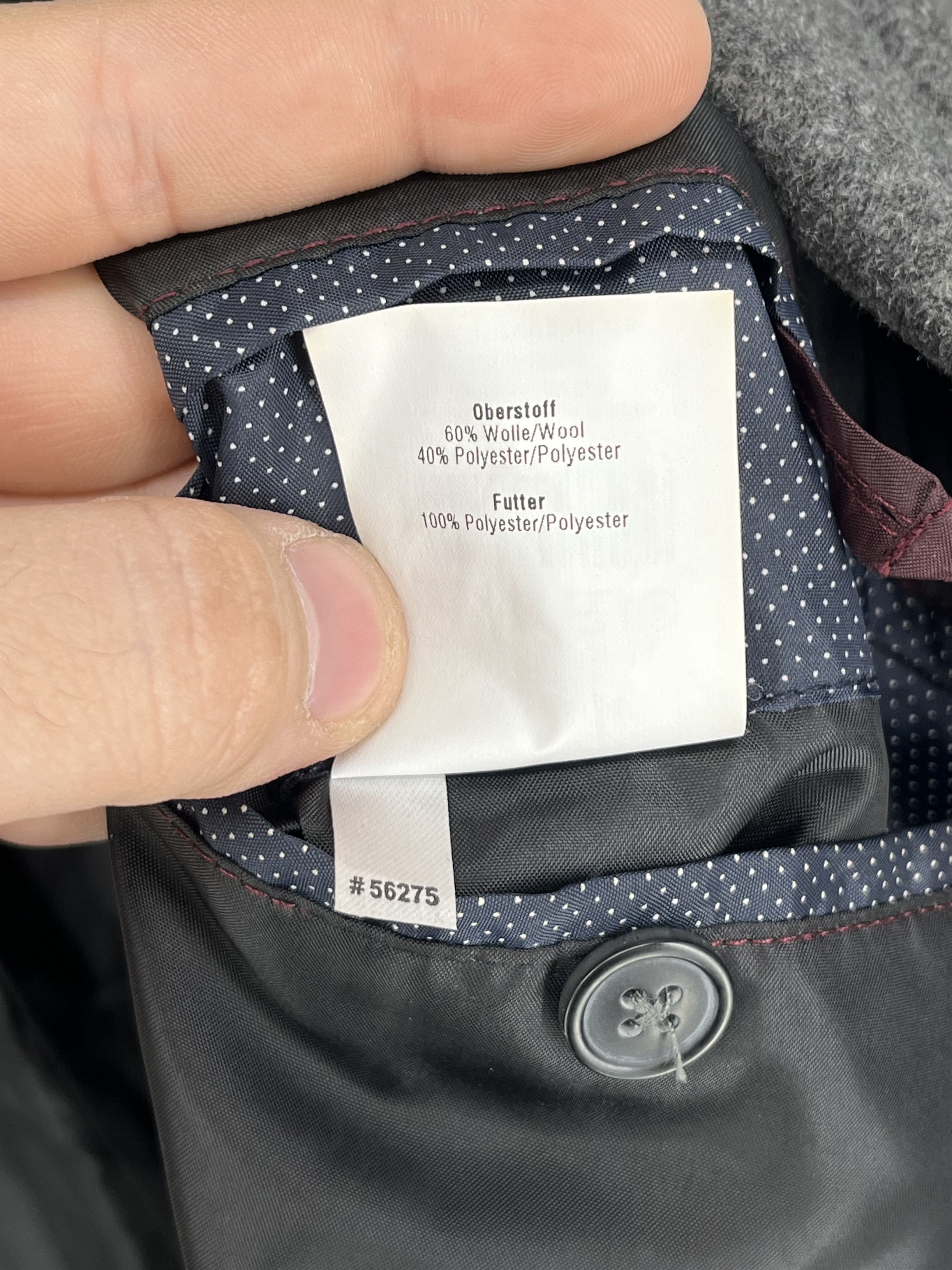 Paul Smith Paul R. Smith Mens Wool Blend Coat Size 50 Grey 3 Button Cla Size US M / EU 48-50 / 2 - 9 Thumbnail