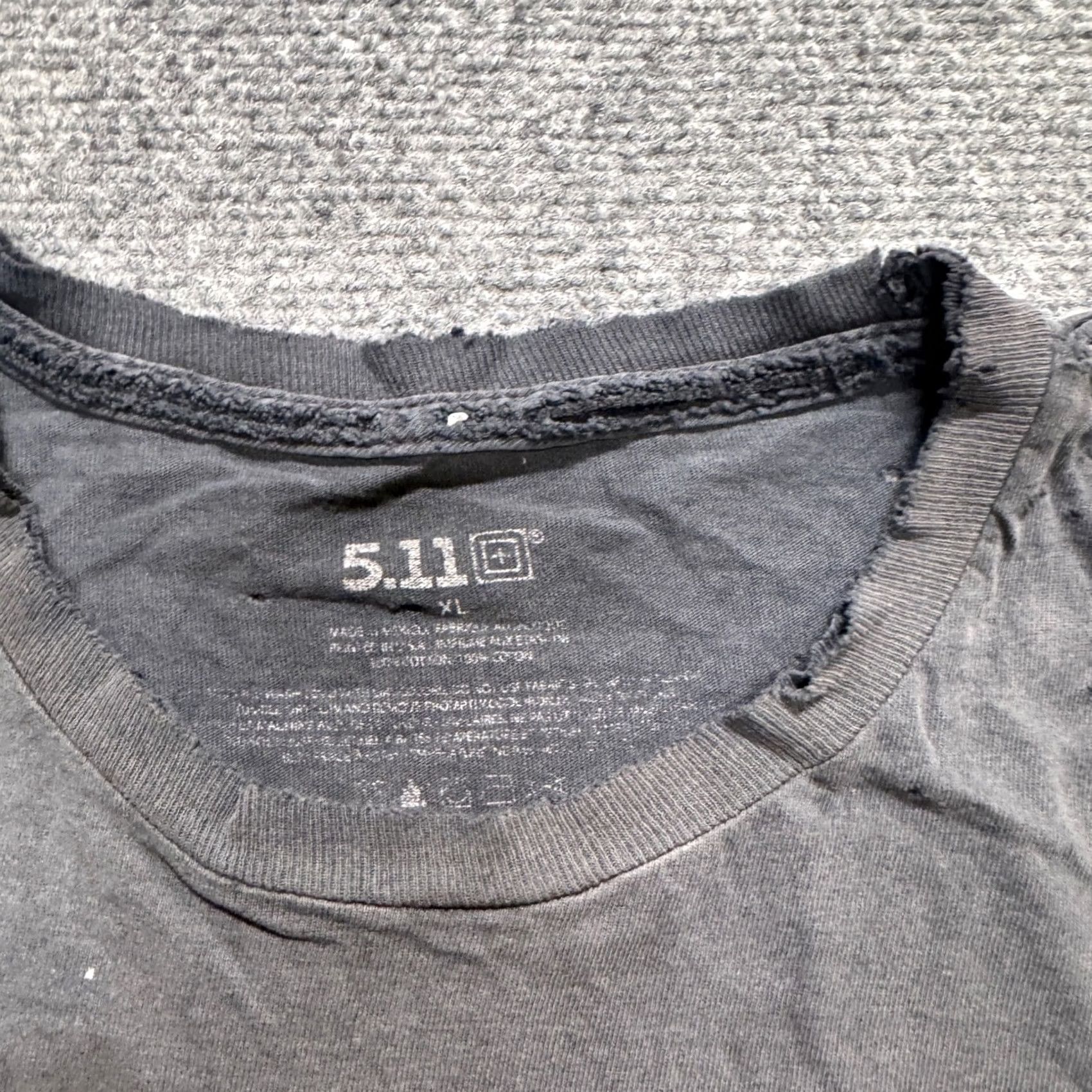 Thrasher VTG 5.11 Faded Black T-shirt Mens XL Y2K Thrashed Stained Distressed Thrashed Mens XL T-shirt Size US XL / EU 56 / 4 - 3 Thumbnail