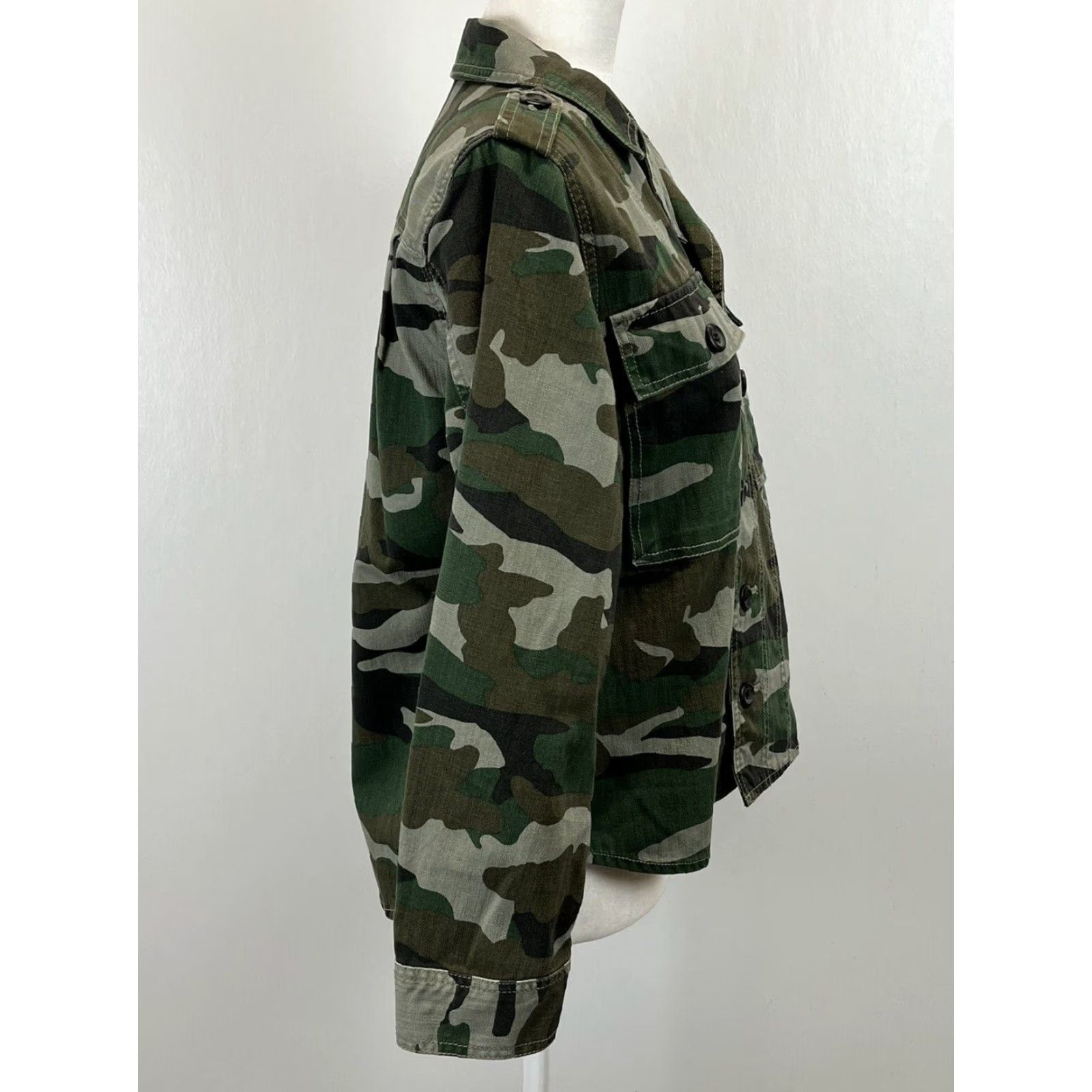 J.Crew J. Crew Camouflage Camo Canvas Jacket Small Unisex Size S / US 4 / IT 40 - 4 Thumbnail