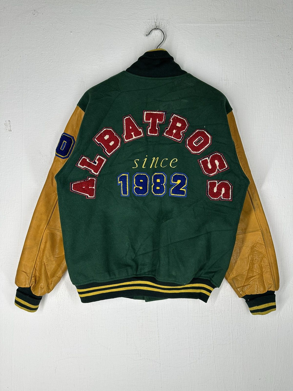 Japanese Brand Vintage Albatross Since1982 Varsity Leather Jacket | Grailed