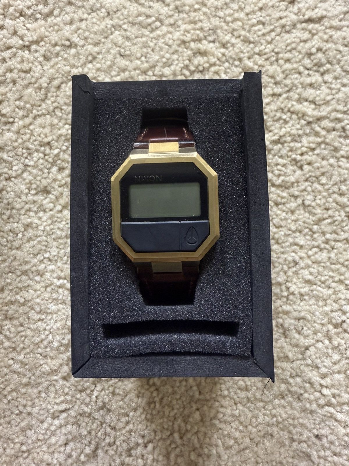 Nixon Nixon Re-Run Gold/Leather Size ONE SIZE - 1 Thumbnail